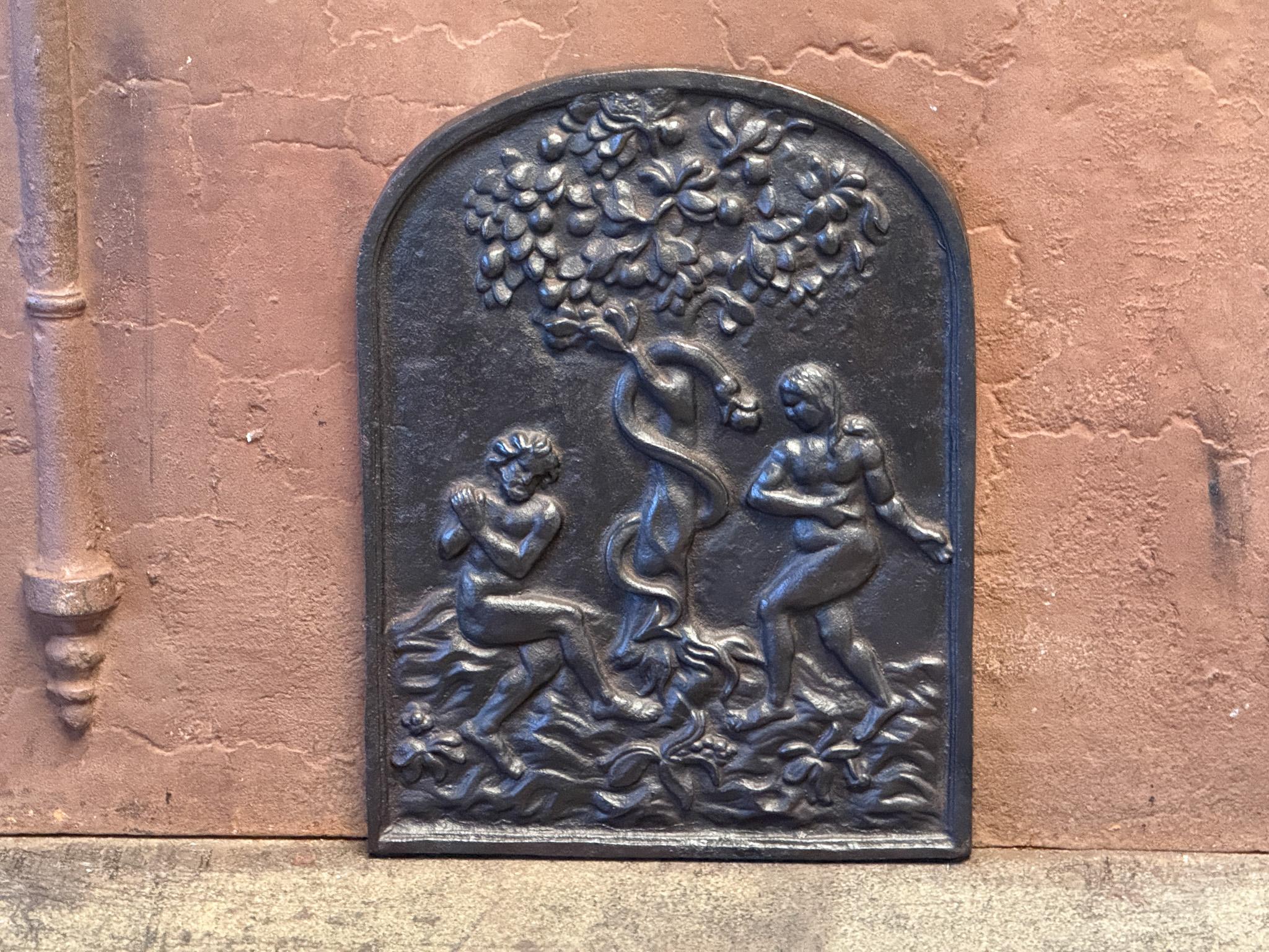 20th Century French Modernist 'Adam and Eve' Fireback In Good Condition For Sale In Soest, NL