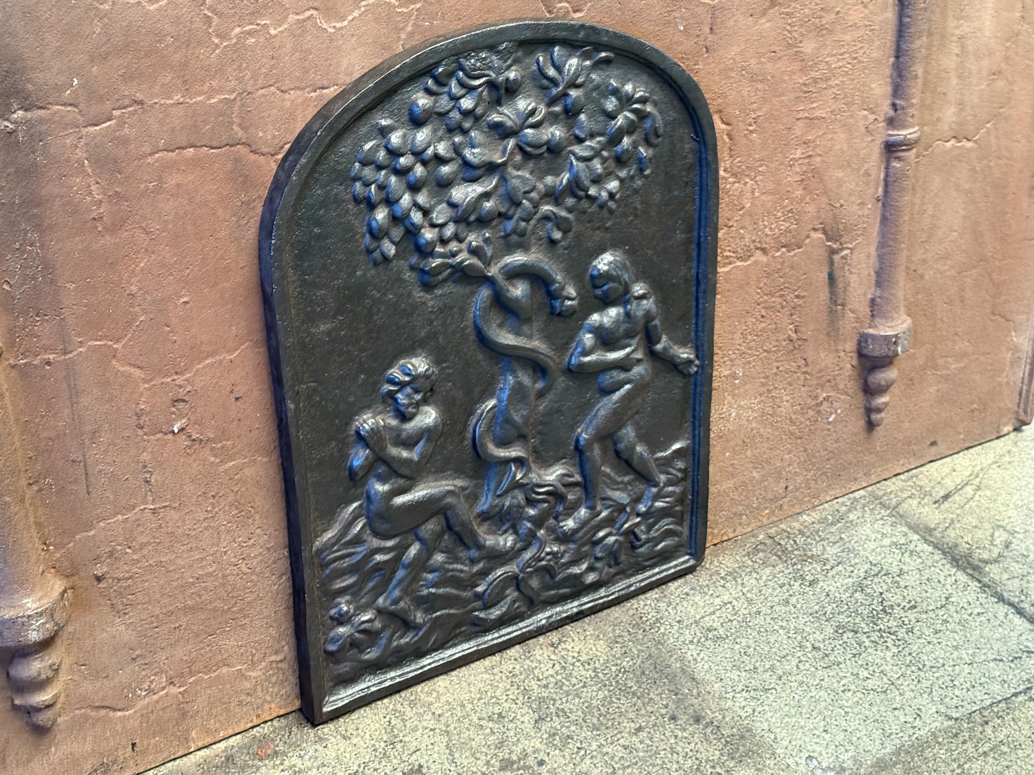 20th Century French Modernist 'Adam and Eve' Fireback For Sale 1
