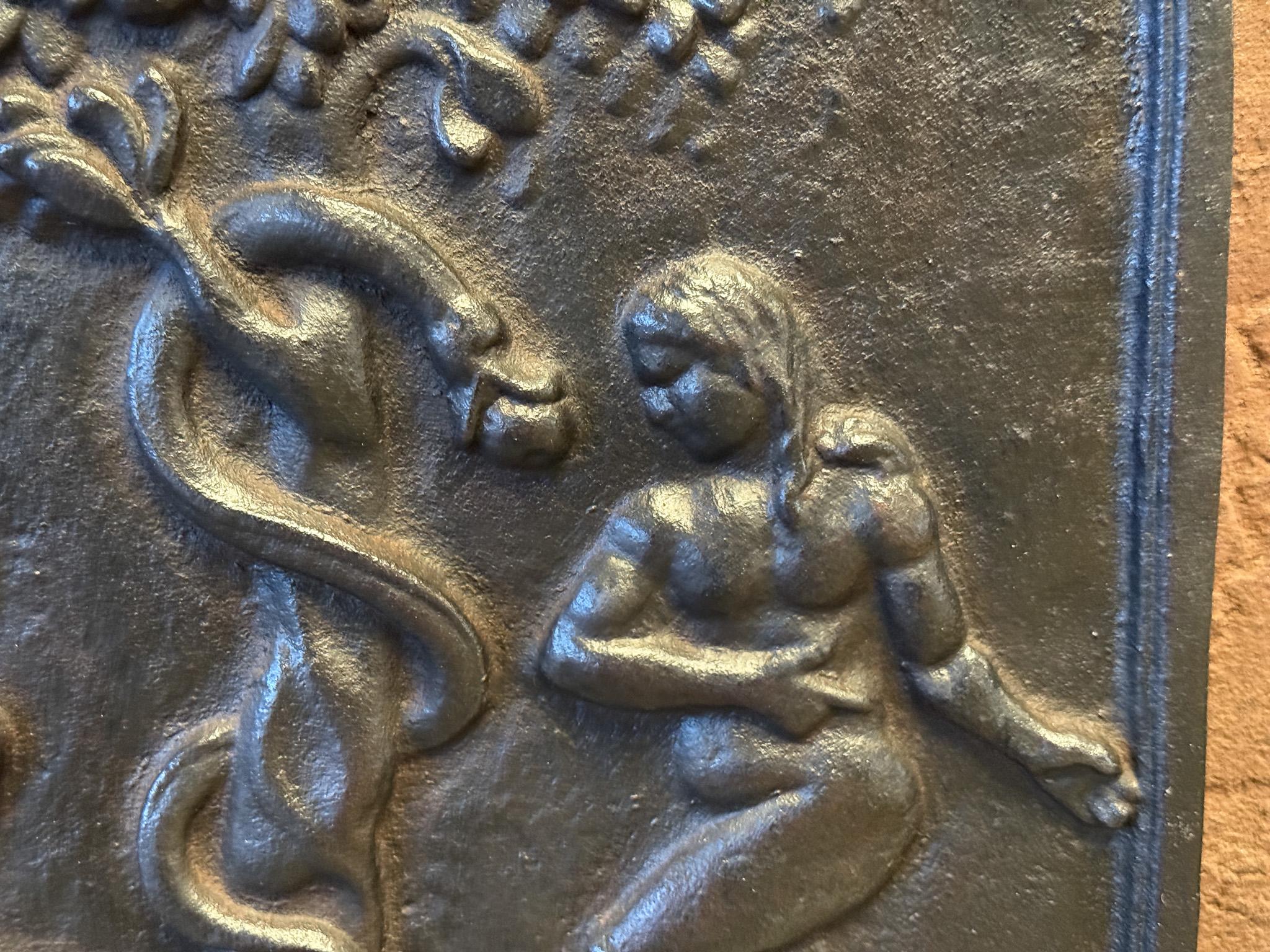 20th Century French Modernist 'Adam and Eve' Fireback For Sale 3