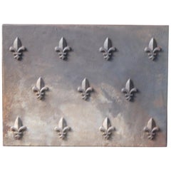20th Century French Modernist 'Fleurs de Lys' Fireback