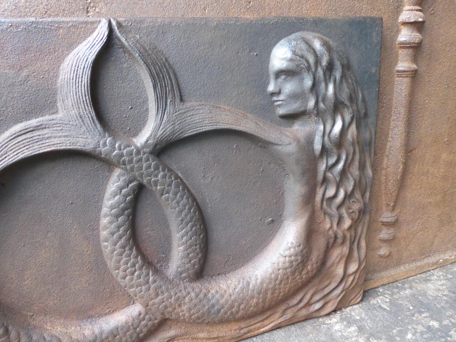 20th Century French Modernist 'Mermaid' Fireback In Good Condition In Amerongen, NL