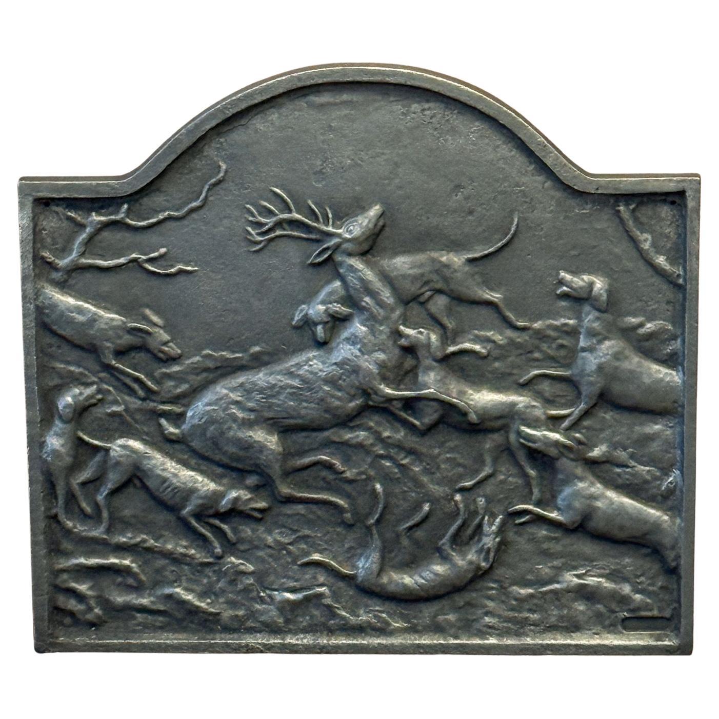 20th Century French Modernist 'Rural Scene' Fireback / Backsplash For Sale