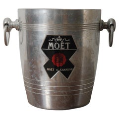 20th Century French Moët & Chandon Aluminum Champagne Bucket with Ring Handles