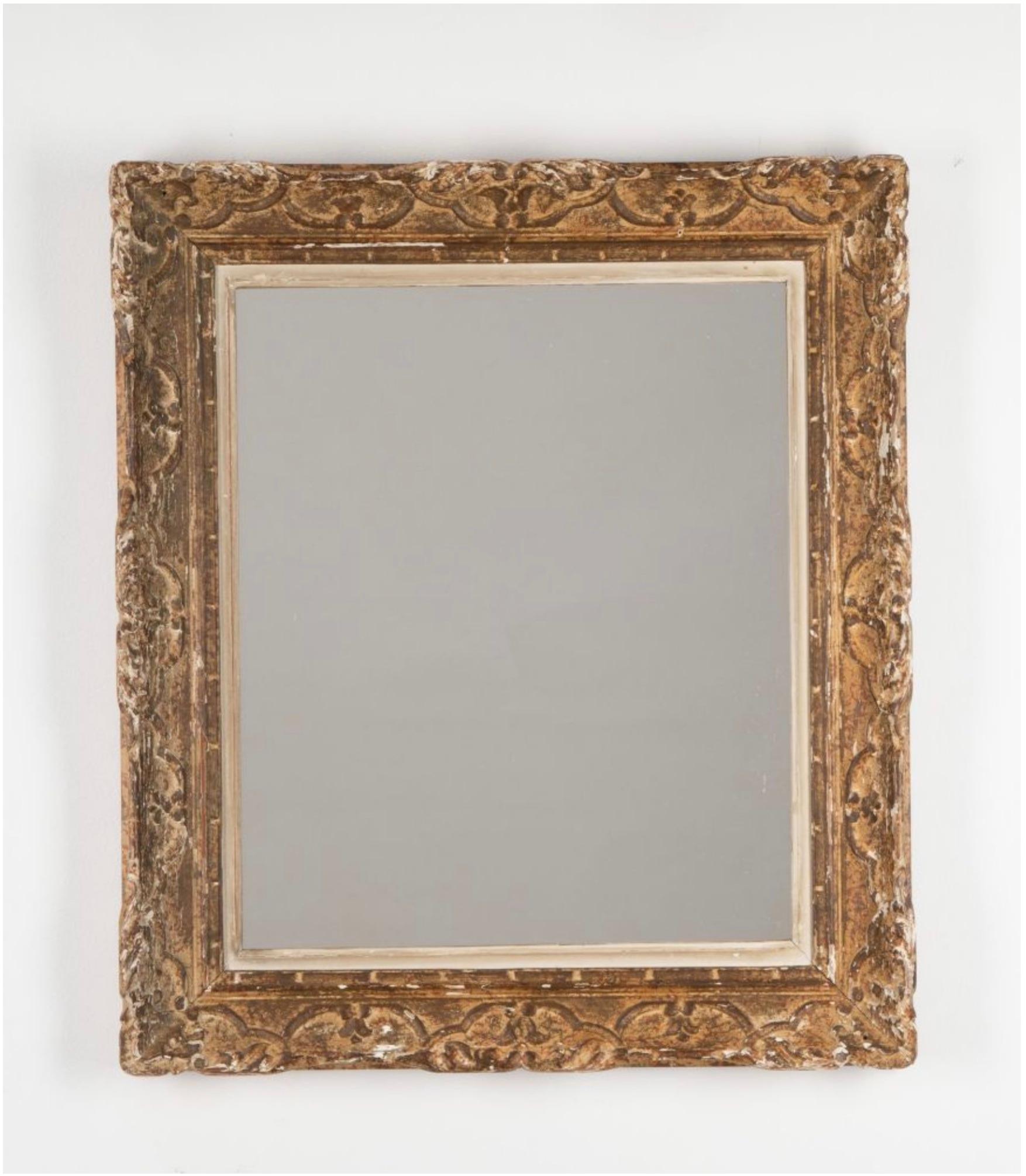 A stunning French 20th Century Montparnasse carved framed mirror.
In lovely original gilt and painted finish.
Well carved and in good original condition.
Circa 1930.