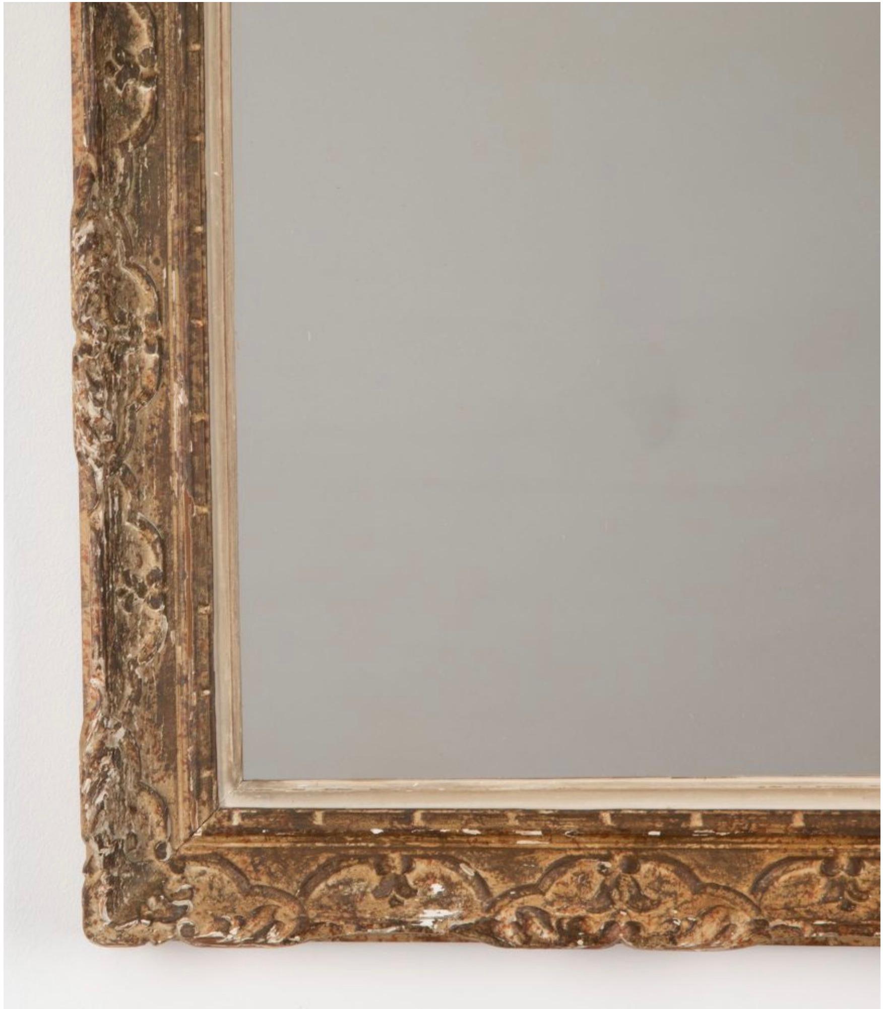 Hand-Carved 20th Century French Montparnasse Carved Mirror For Sale