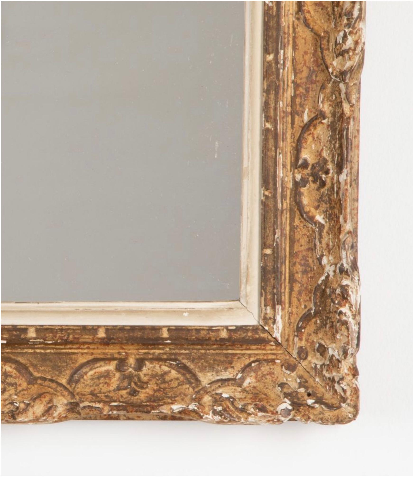 Giltwood 20th Century French Montparnasse Carved Mirror For Sale