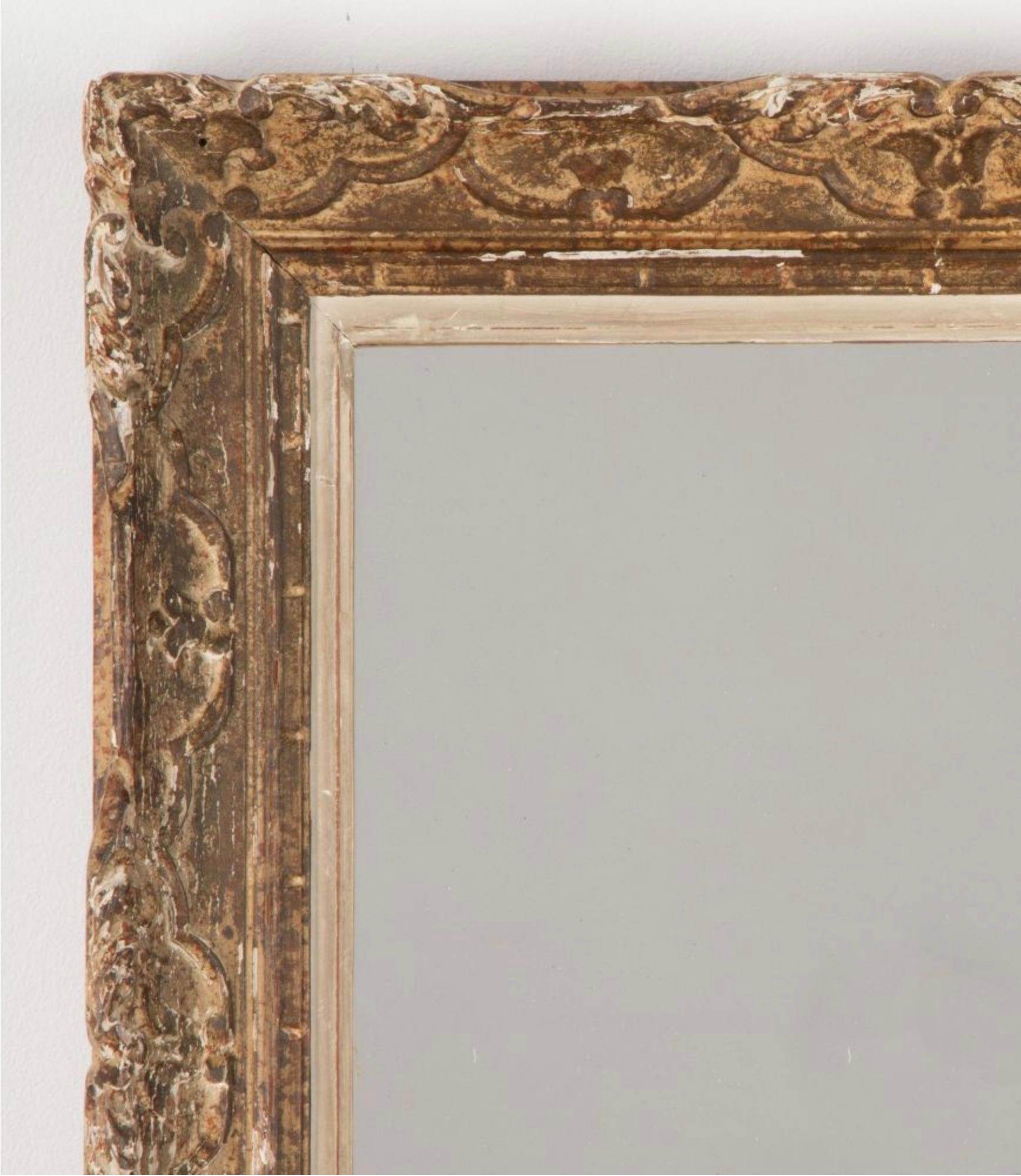 20th Century French Montparnasse Carved Mirror For Sale 1