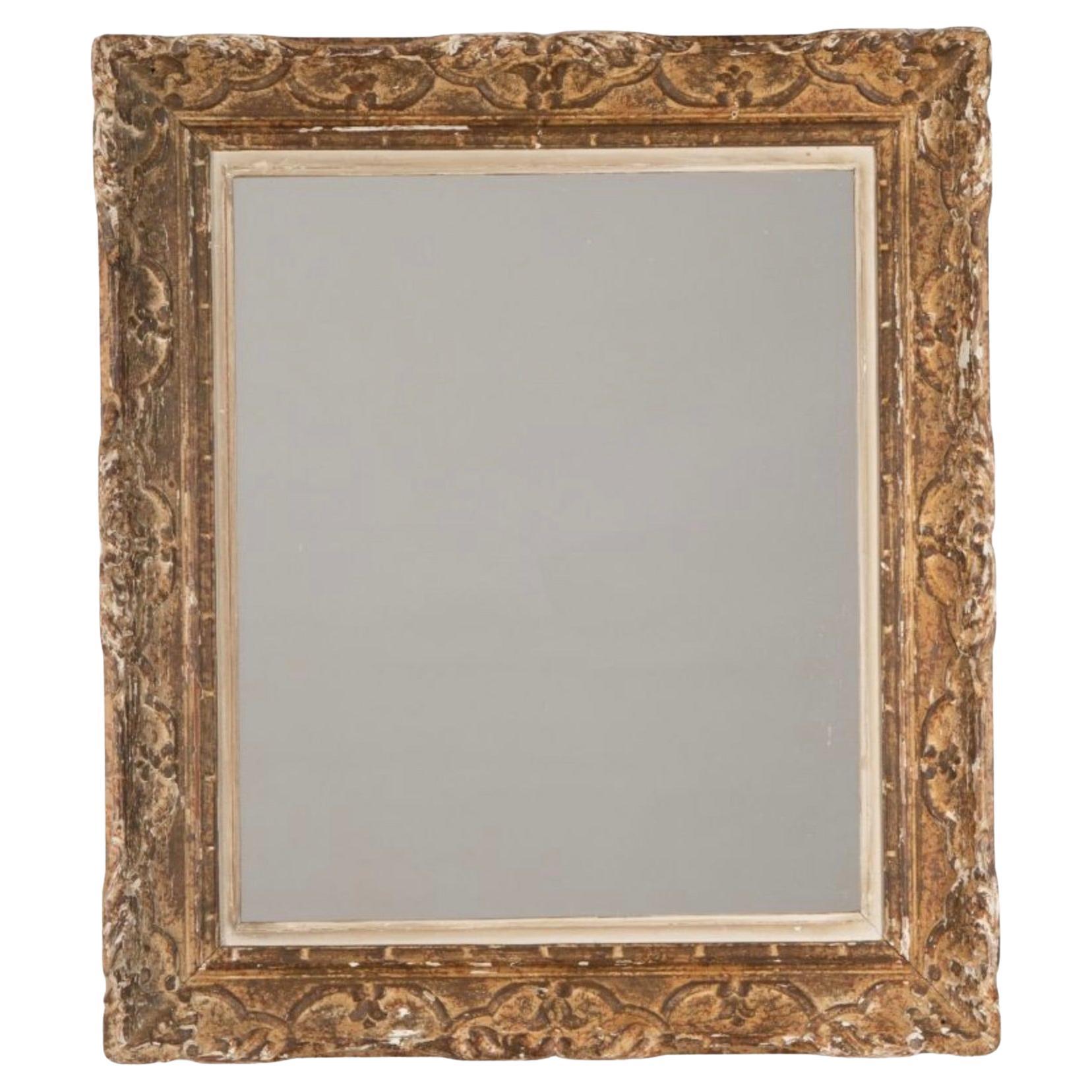 20th Century French Montparnasse Carved Mirror For Sale