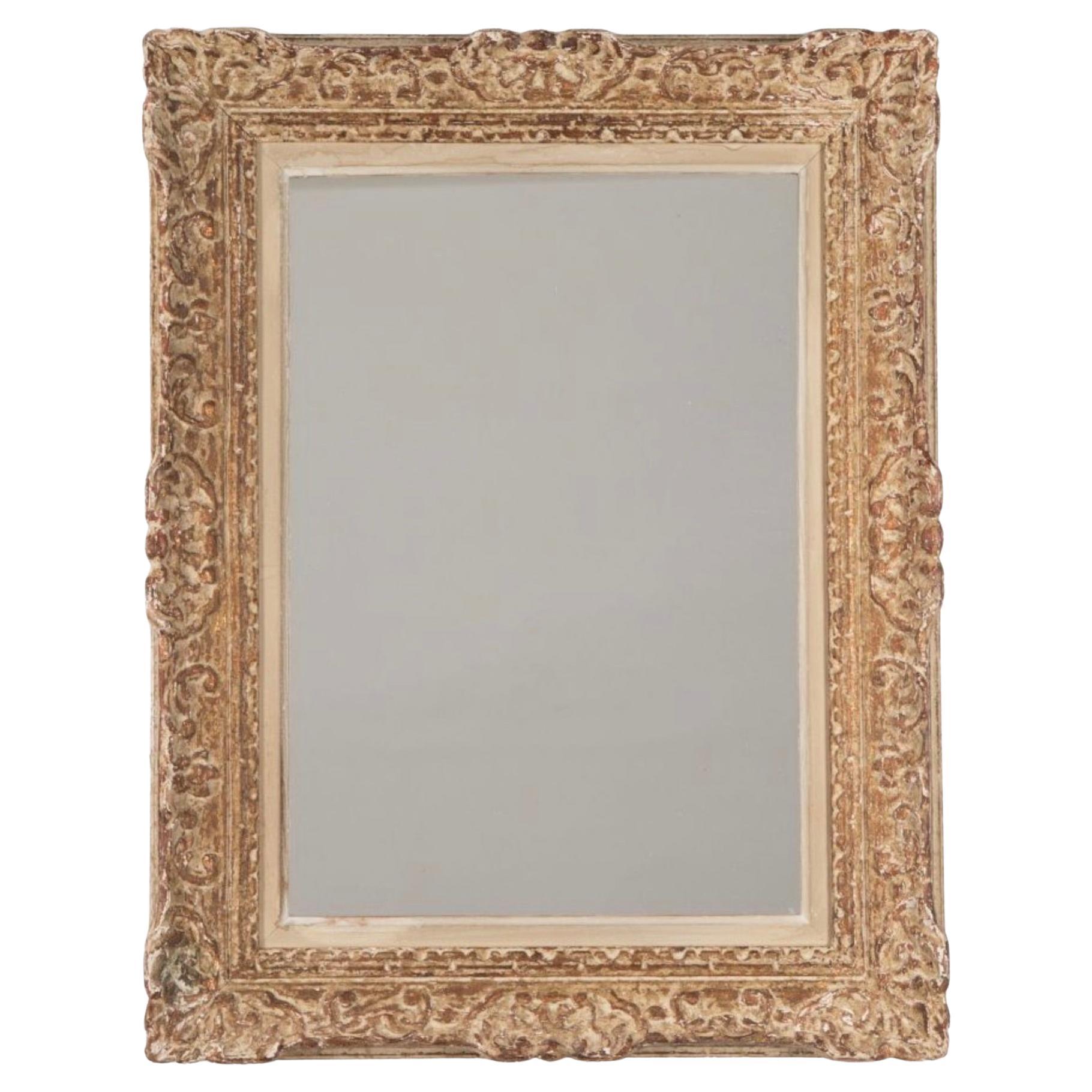 20th Century French Montparnasse Carved Mirror