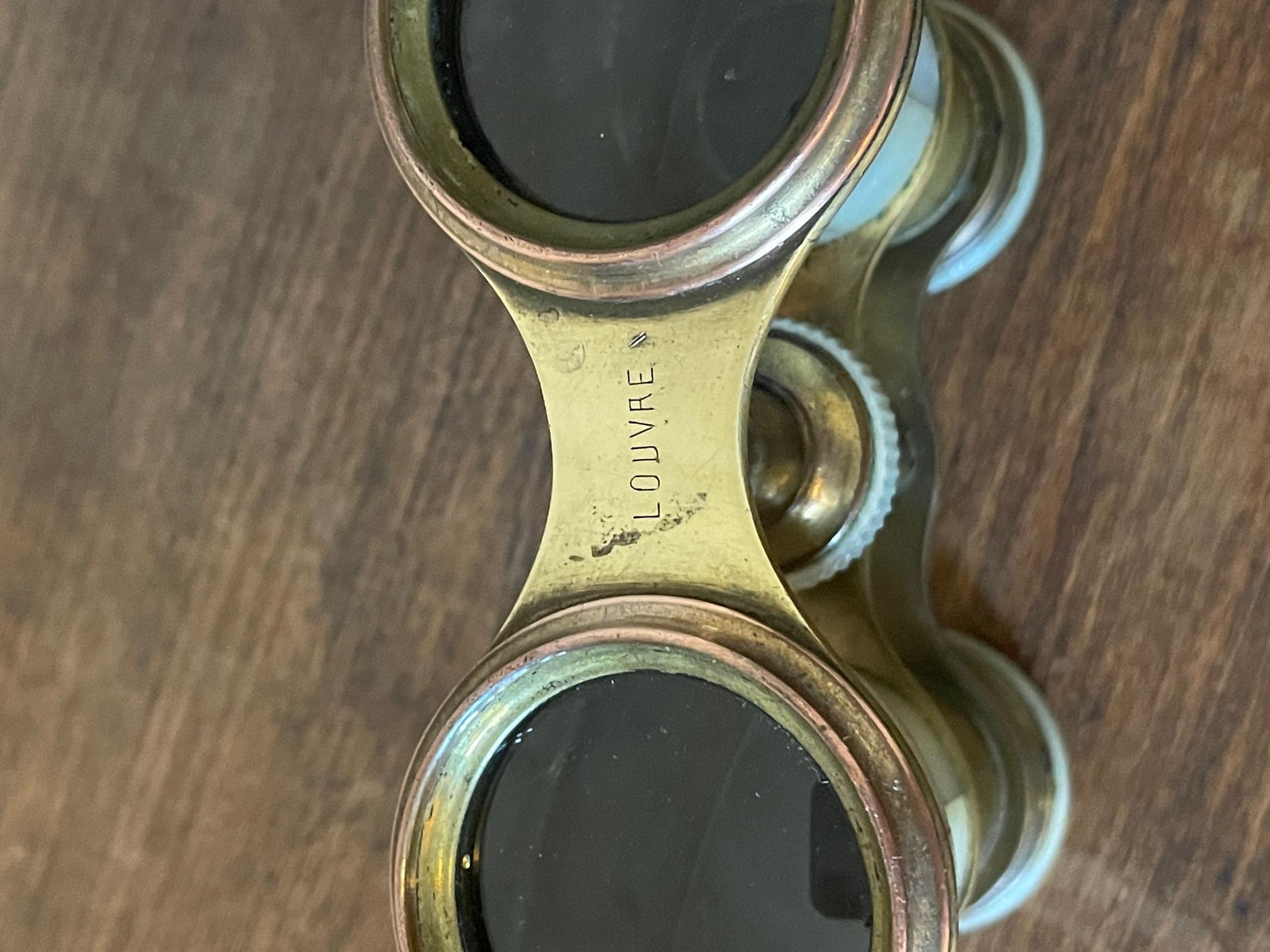 20th Century French Mother-of-pearl and Brass Opera Binoculars 2