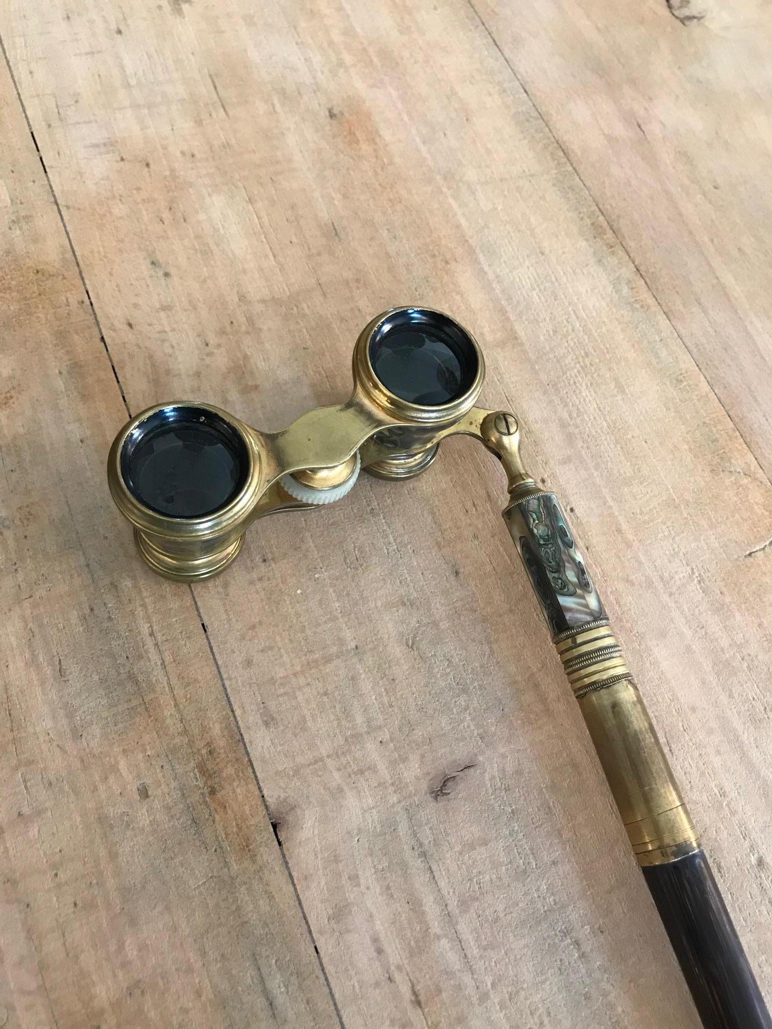 opera glasses on a stick