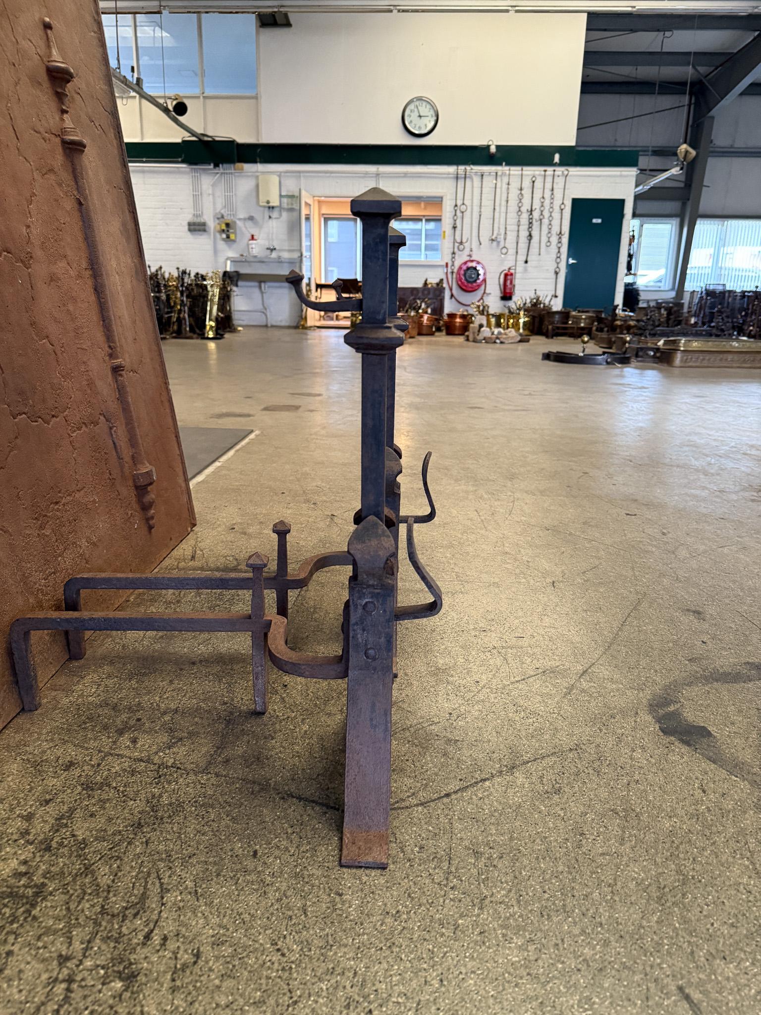 20th Century French Napoleon III Style Andirons or Firedogs For Sale 15