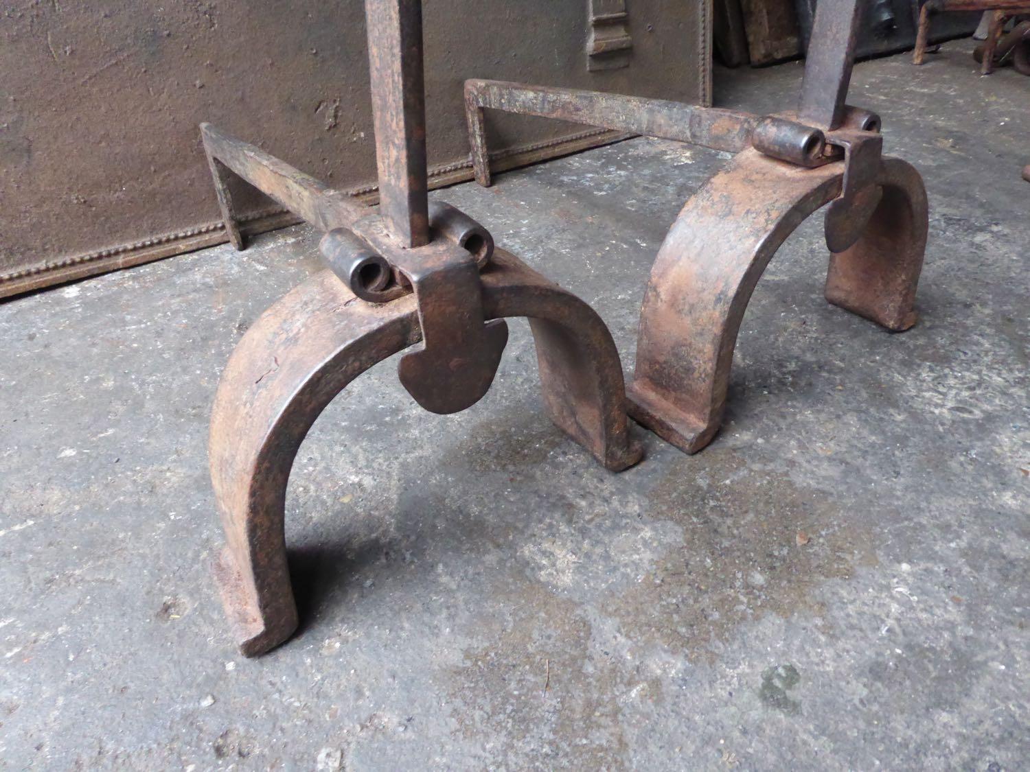 20th Century French Napoleon III Style Andirons or Firedogs In Good Condition For Sale In Soest, NL