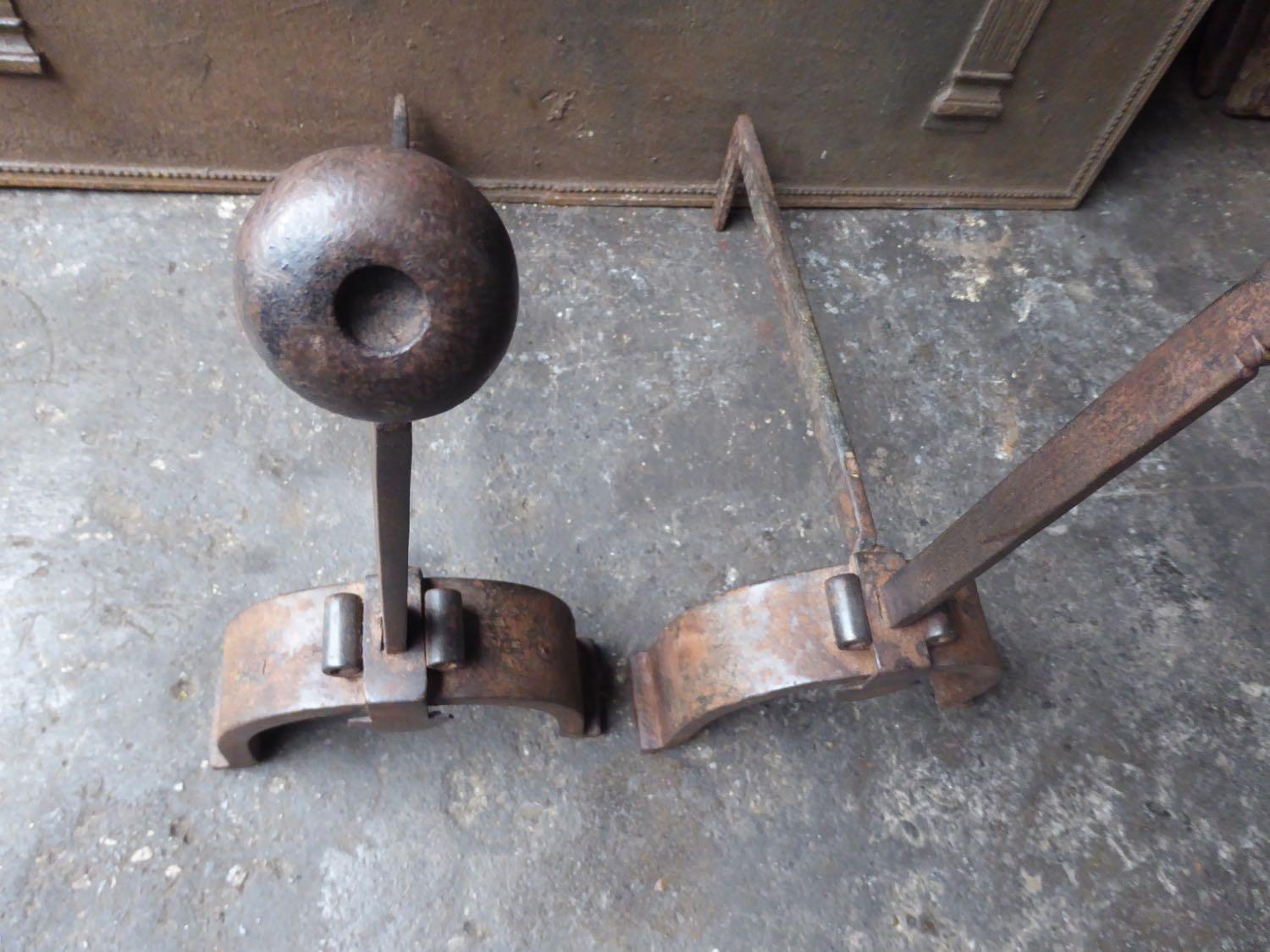 20th Century French Napoleon III Style Andirons or Firedogs For Sale 2