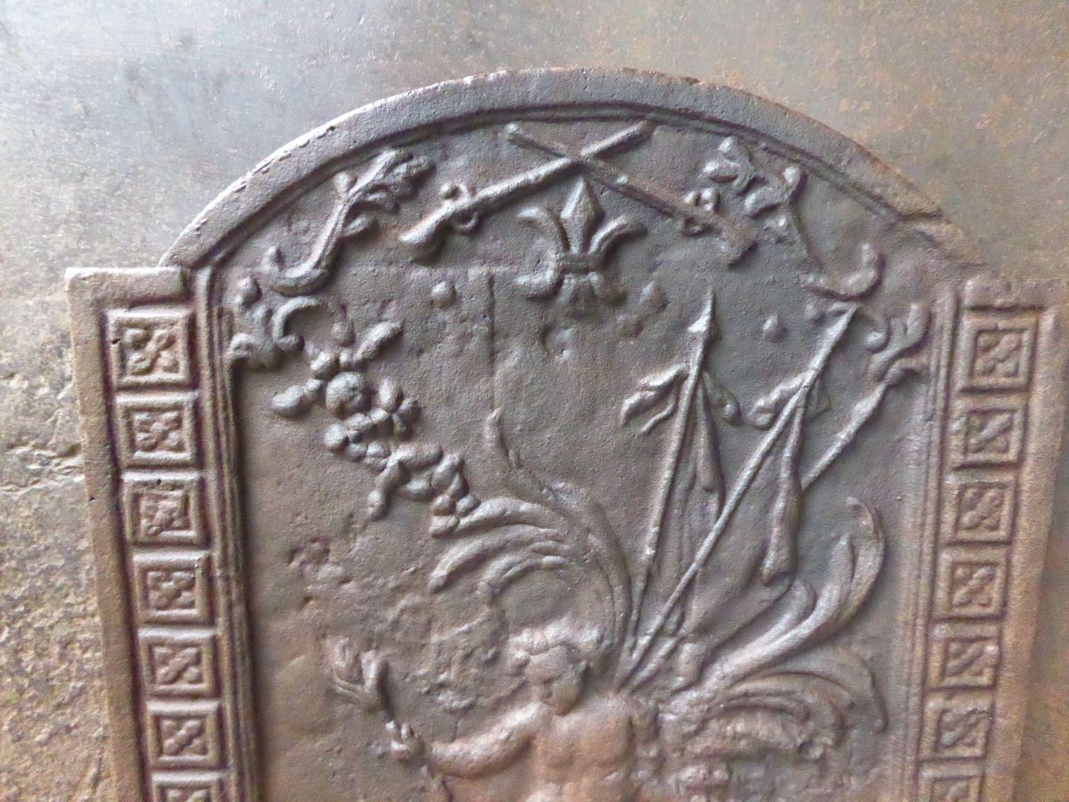 Cast 20th Century French Napoleon III Style Fireback / Backsplash For Sale