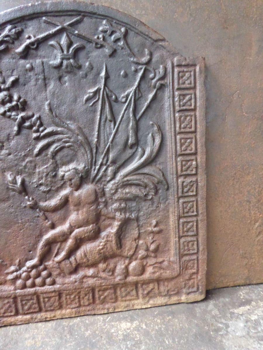 Iron 20th Century French Napoleon III Style Fireback / Backsplash For Sale