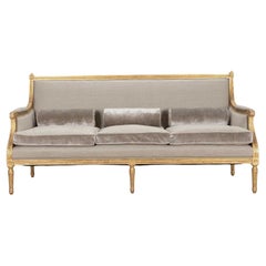 Used 20th Century French Neo-Classical Style Carved Giltwood Sofa by Maison Jansen
