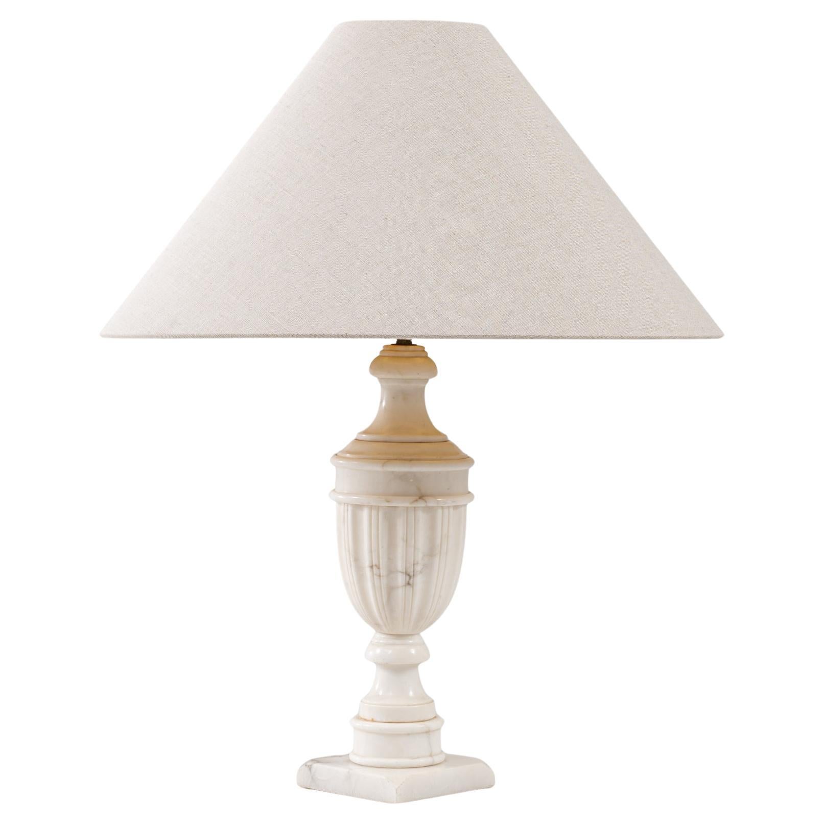 20th Century French Neoclassical Marble Table Lamp