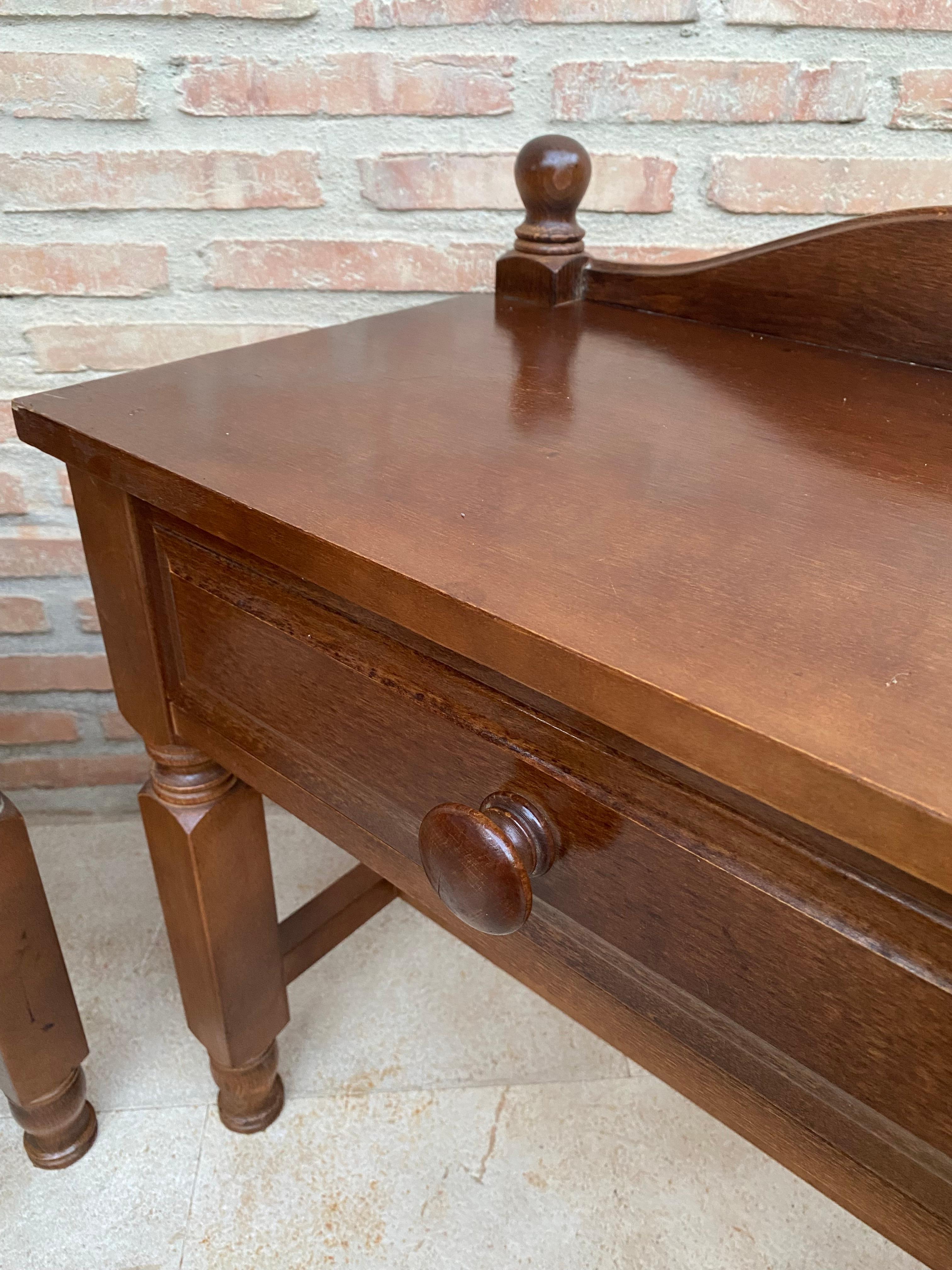Tables de chevet à un tiroir, France, 20e siècle, 1950, ensemble de 2 en vente 3