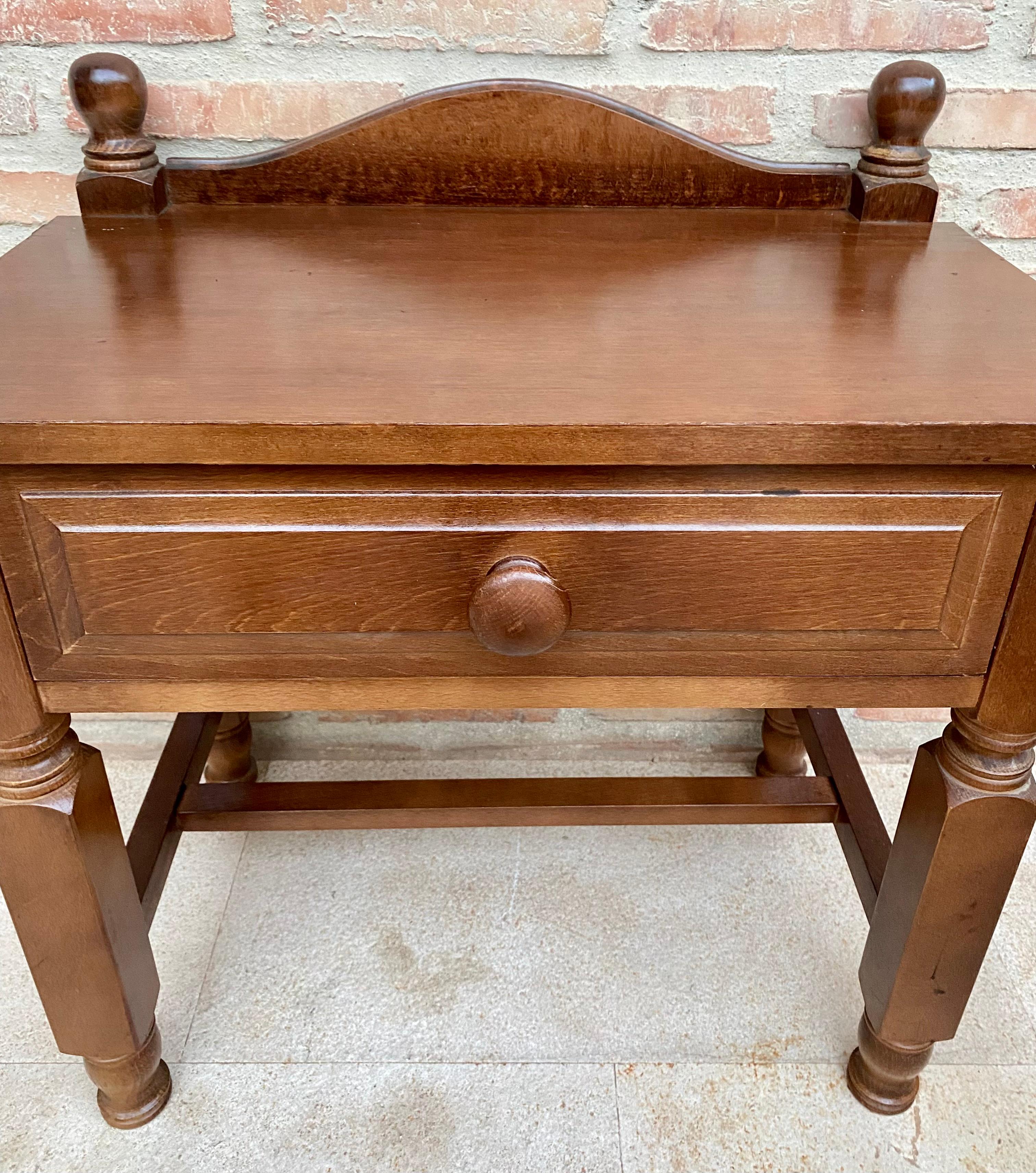 Tables de chevet à un tiroir, France, 20e siècle, 1950, ensemble de 2 en vente 2