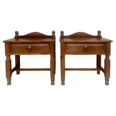 20th Century French Nightstands with One Drawer, 1950s, Set of 2