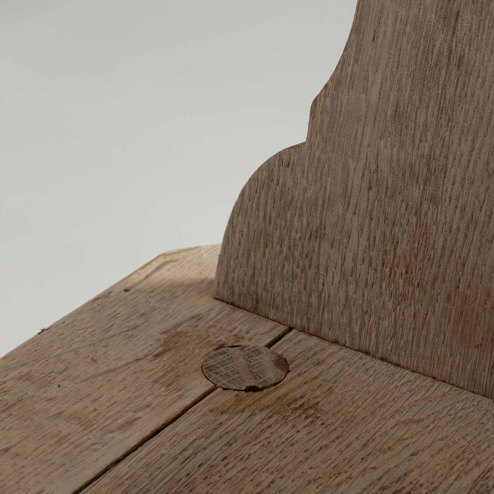 20th Century French Oak Alpine Dining Chair en vente 5