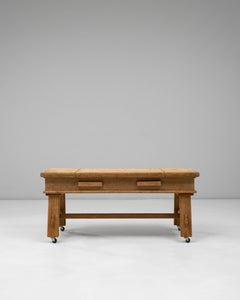20th Century French Oak Bar Table With Hidden Storage