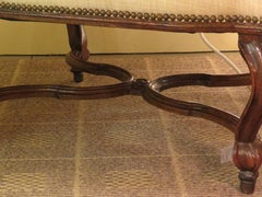 20th Century French Oak Bergère Upholstered in Ivory Linen