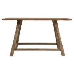 20th Century French Oak Coffee Table, Practical Design, Good Condition