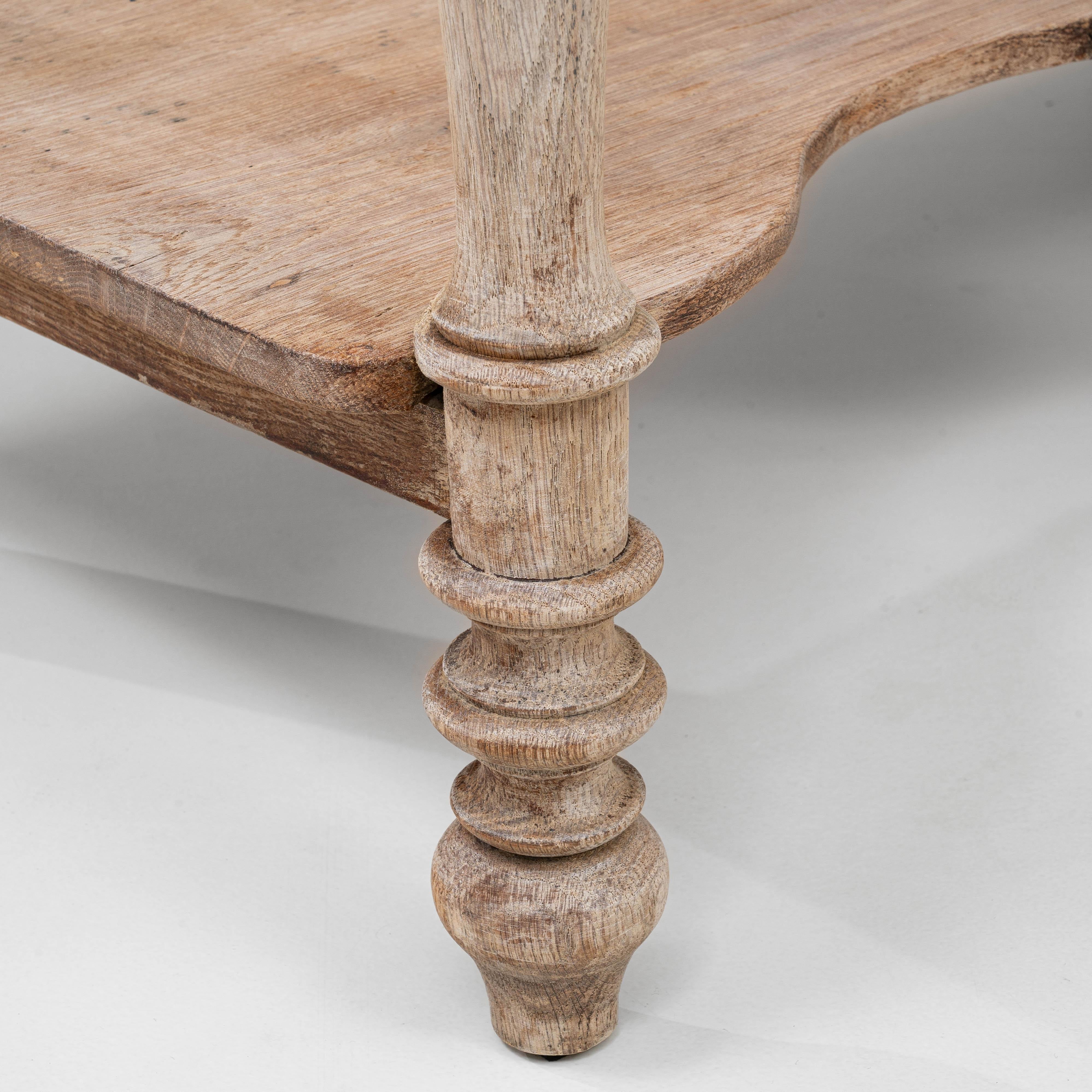 20th Century French Oak Console Table with One Drawer For Sale 11