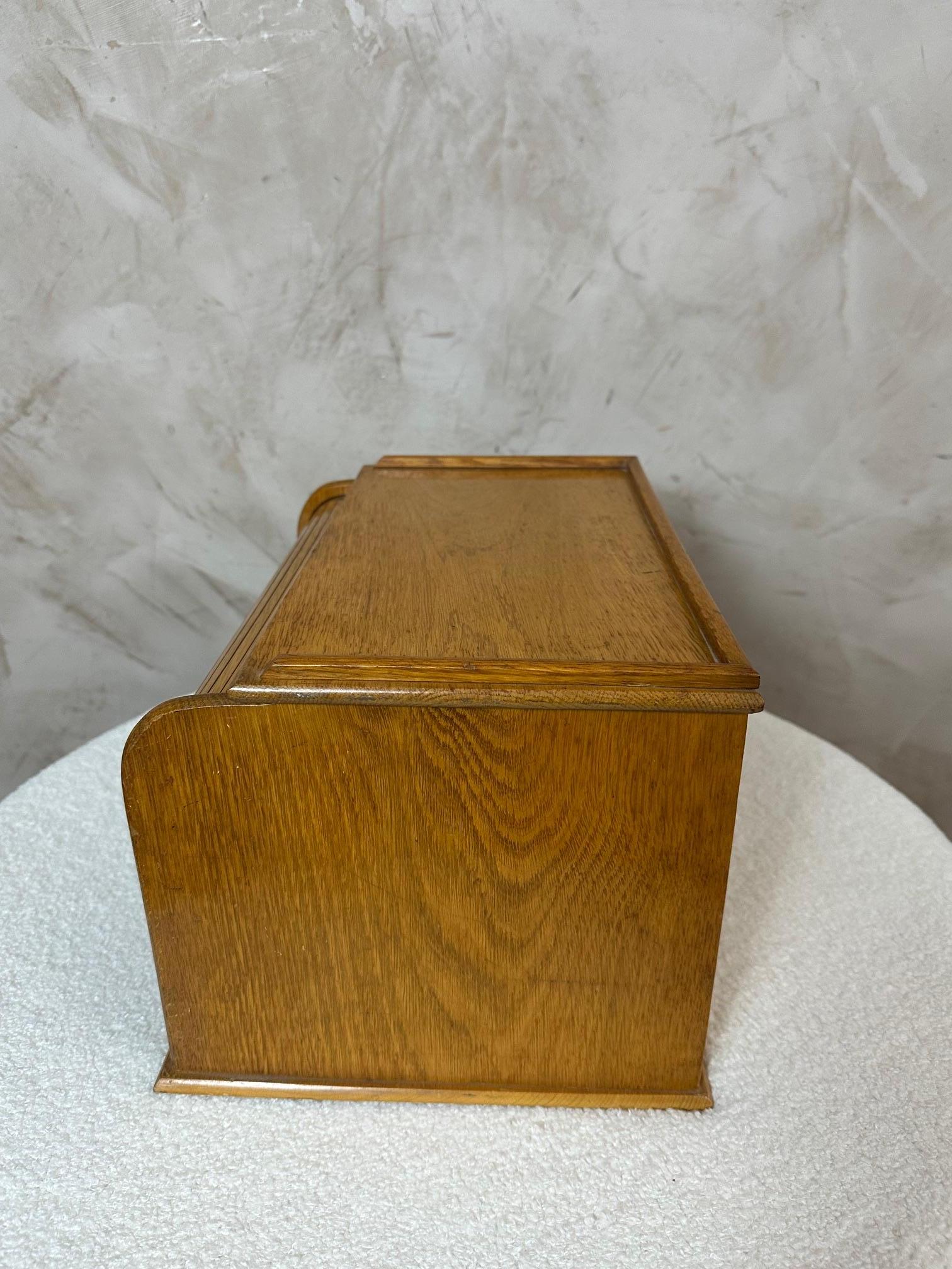 20. Jahrhundert Französischer Eichen-Schreibtisch-Aktenschrank, 1960er Jahre im Angebot 5