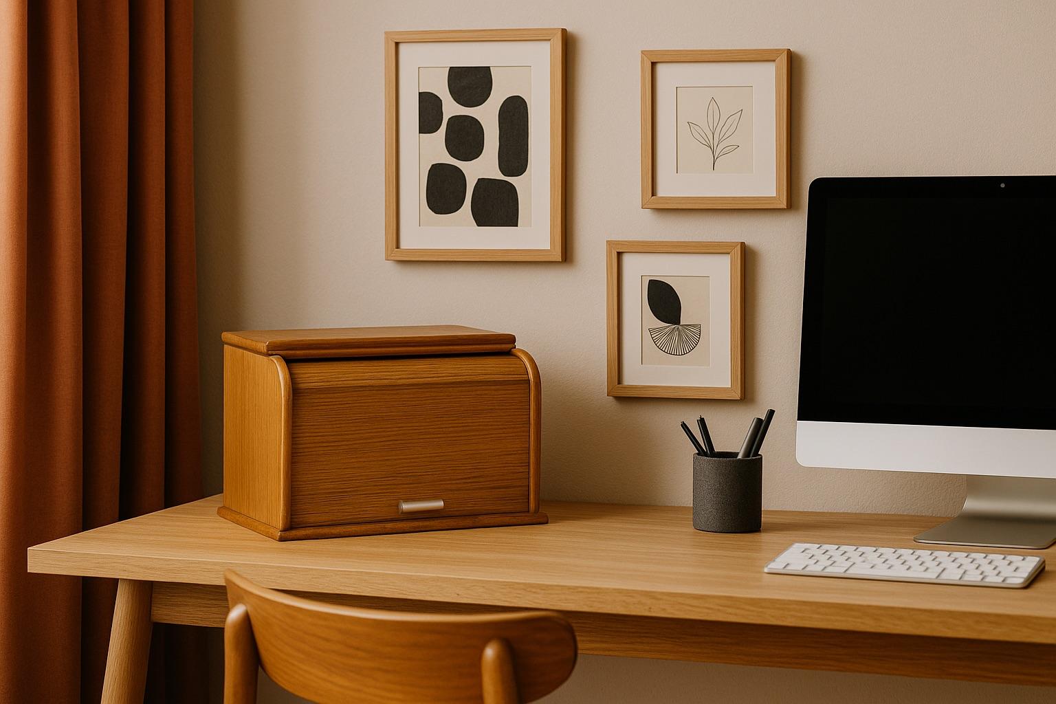 20. Jahrhundert Französischer Eichen-Schreibtisch-Aktenschrank, 1960er Jahre im Angebot 6