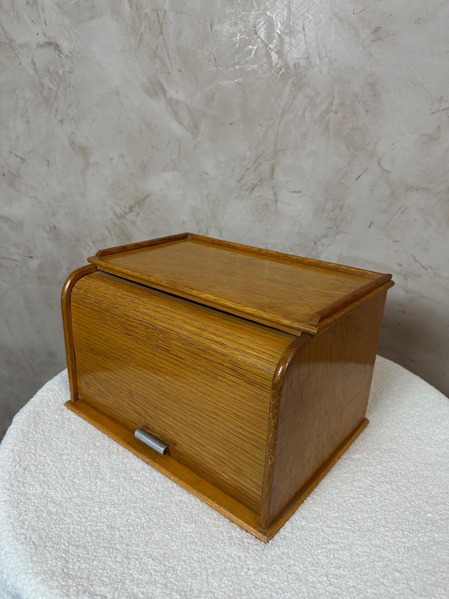 20. Jahrhundert Französischer Eichen-Schreibtisch-Aktenschrank, 1960er Jahre (Eichenholz) im Angebot