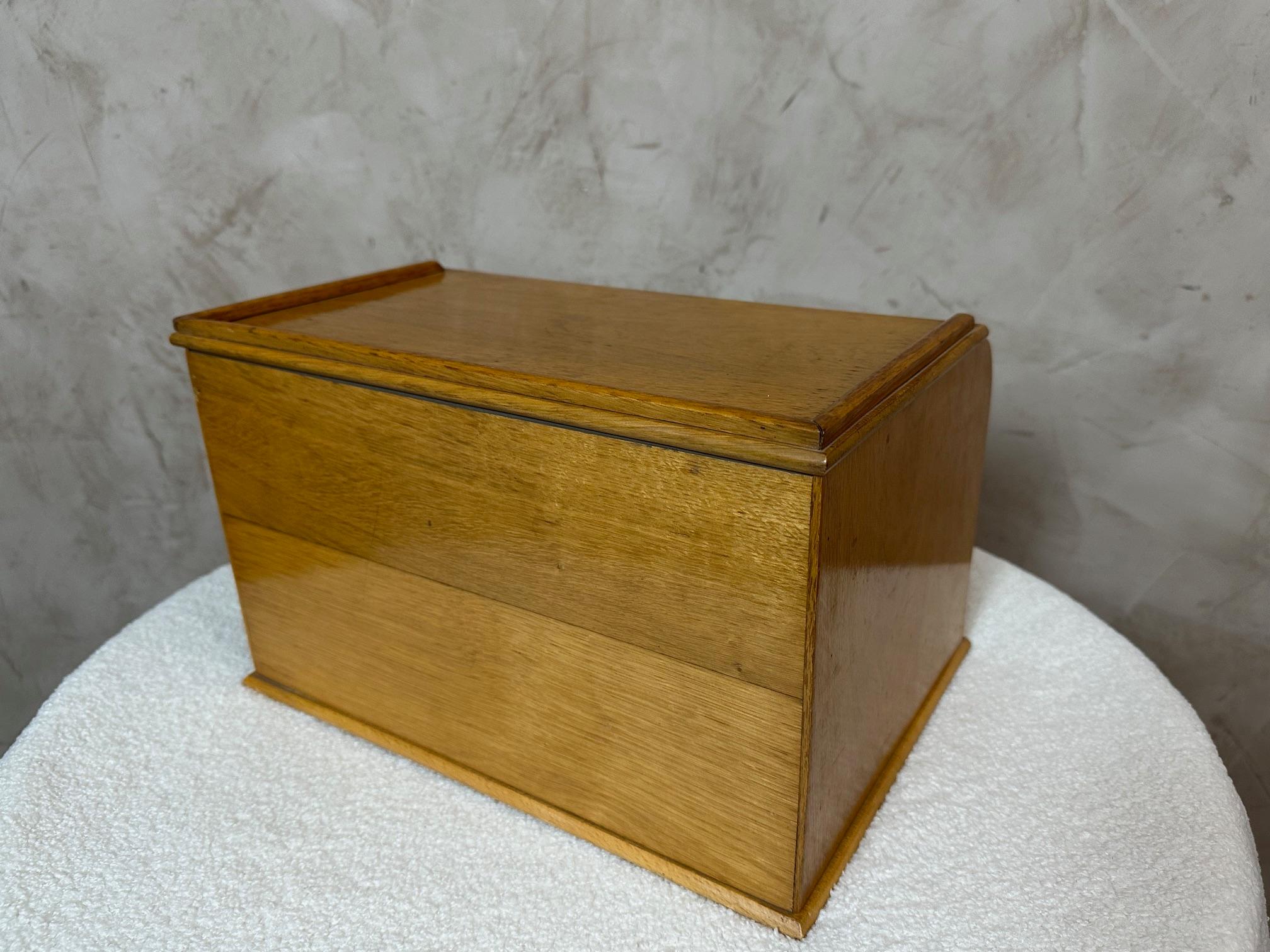 20. Jahrhundert Französischer Eichen-Schreibtisch-Aktenschrank, 1960er Jahre im Angebot 4