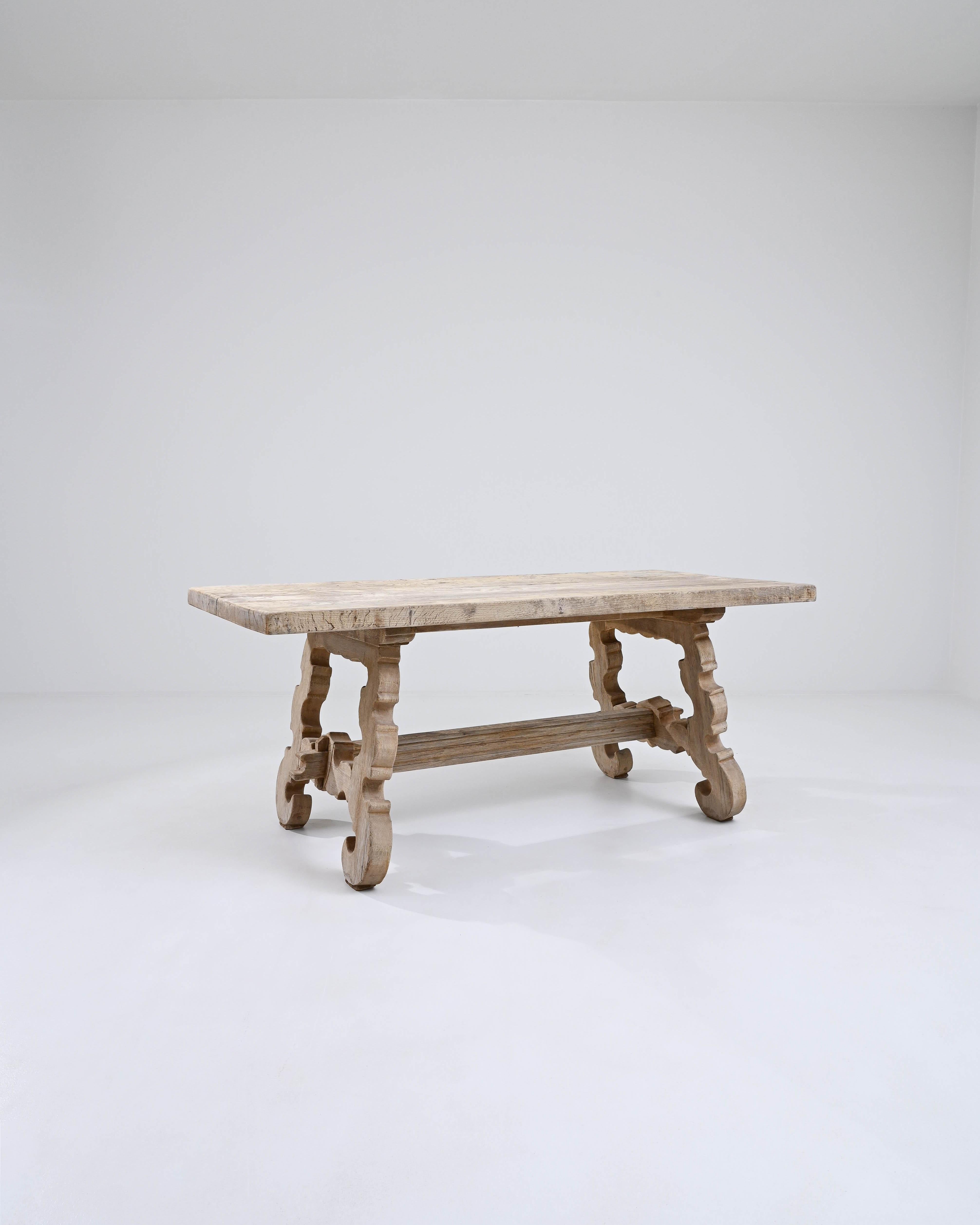 Bleached 20th Century French Oak Dining Table
