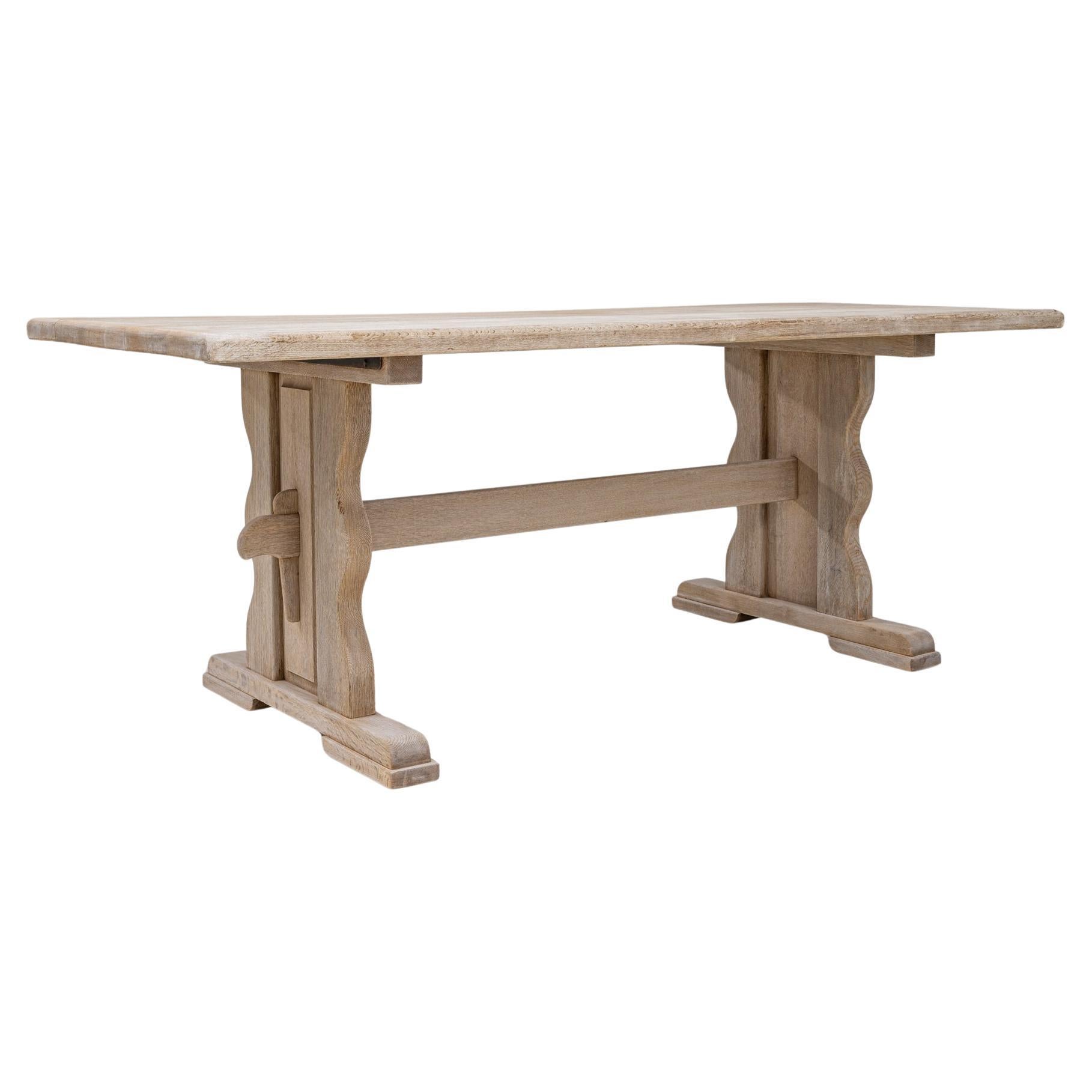 Table de salle à manger en Oak français du 20e siècle