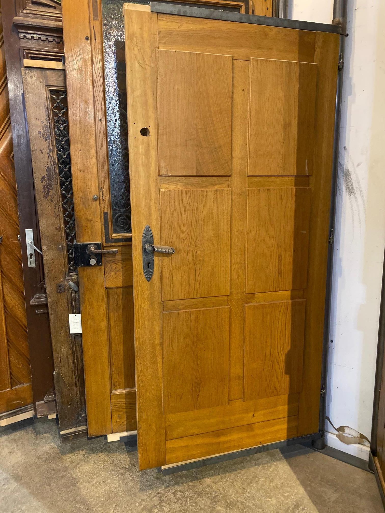 20th Century French Oak Entry Door 2