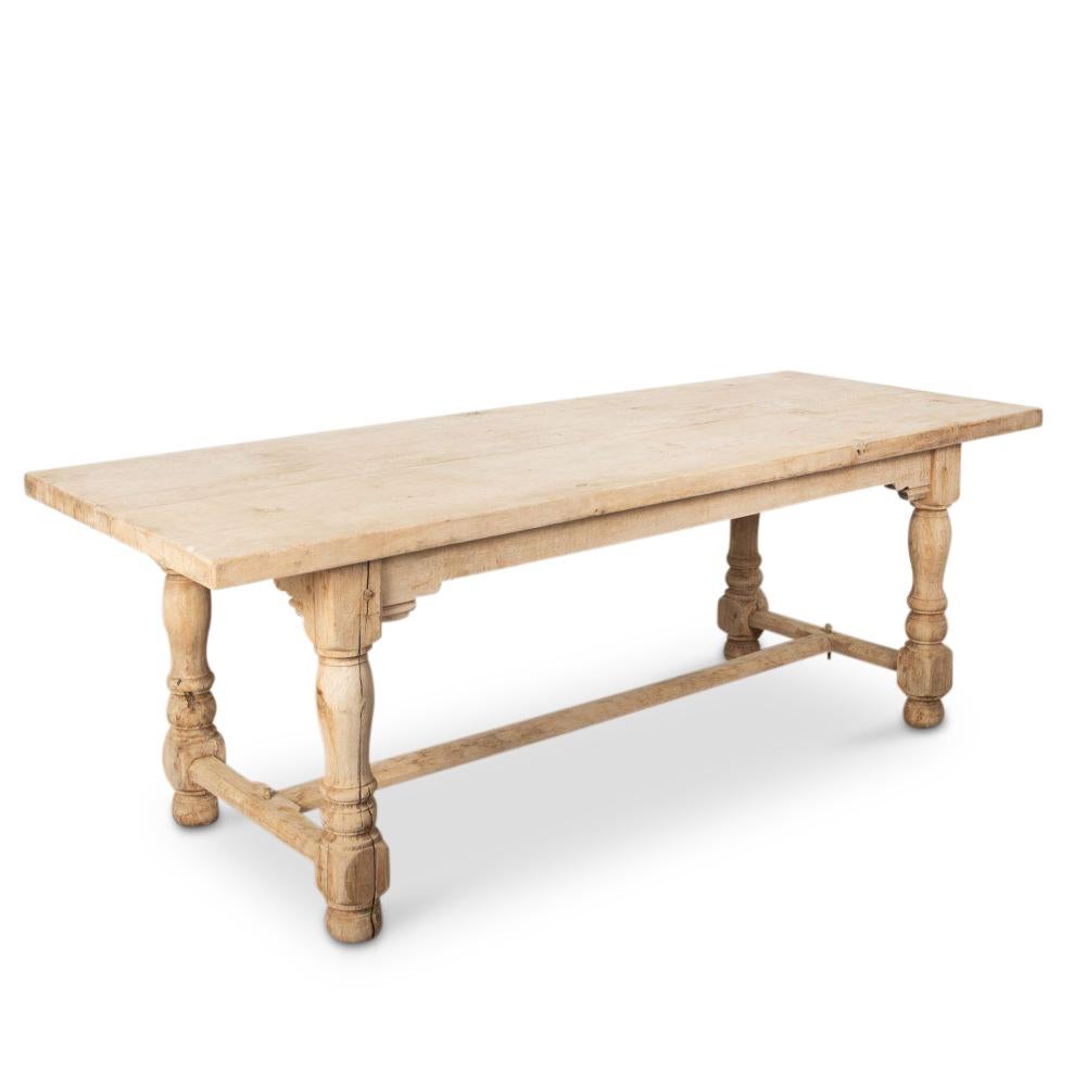 French Provincial 20th Century French Oak Farmhouse Table