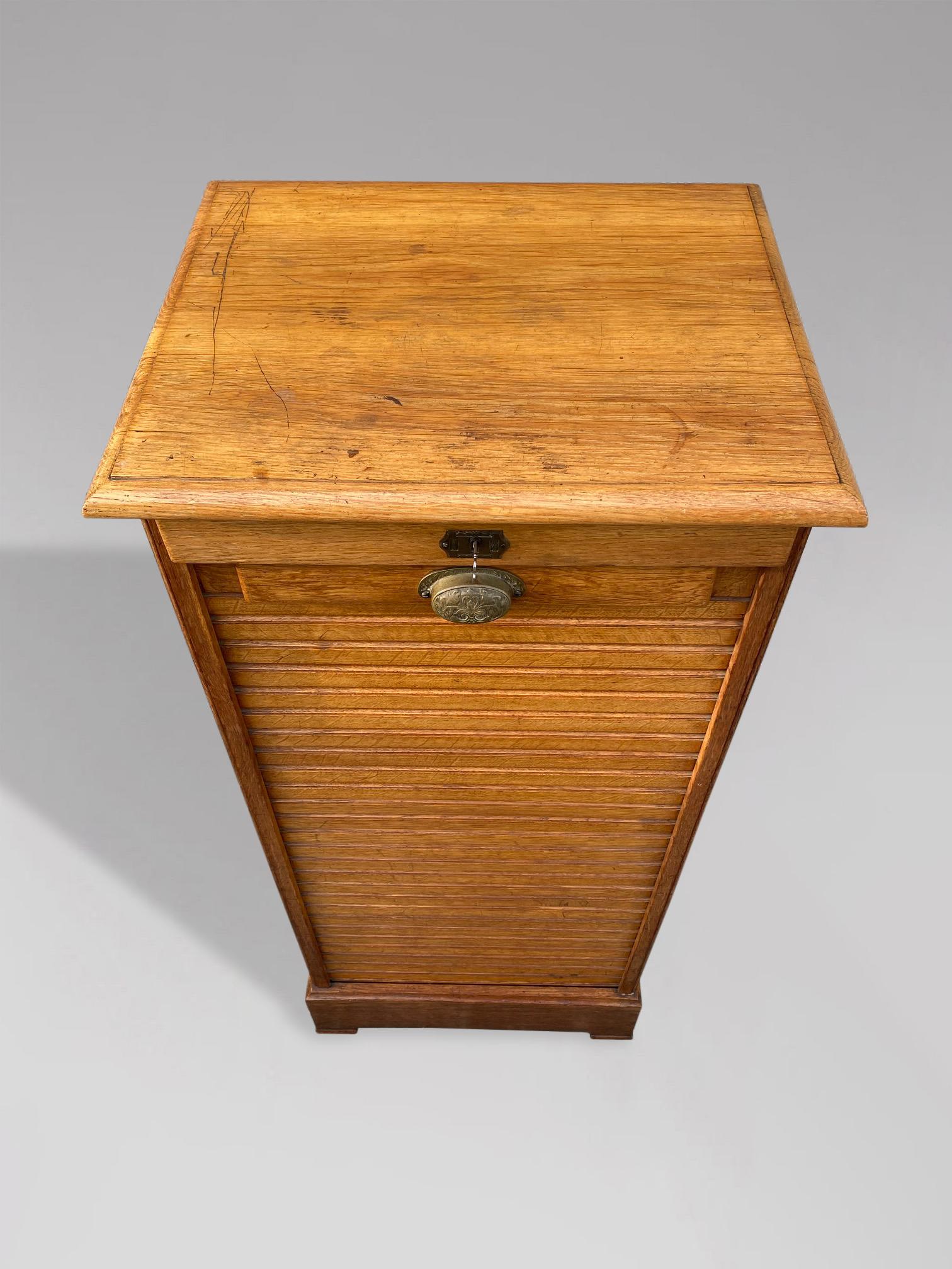 Mid-Century Modern 20th Century French Oak Filing Cabinet