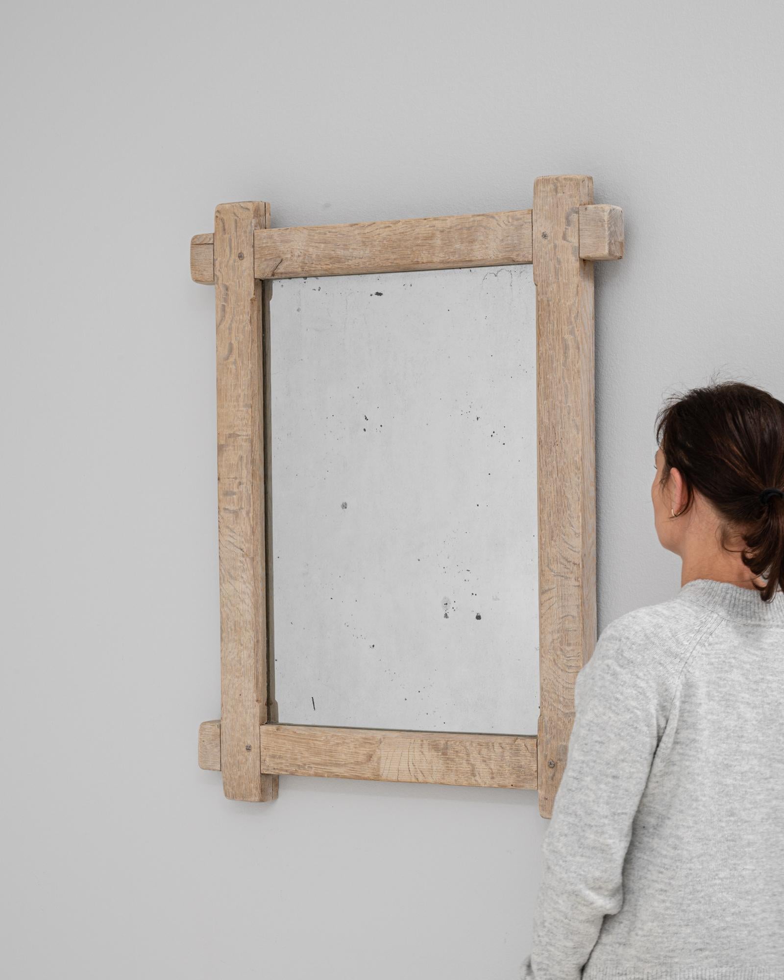 20th Century French Oak Mirror For Sale 1
