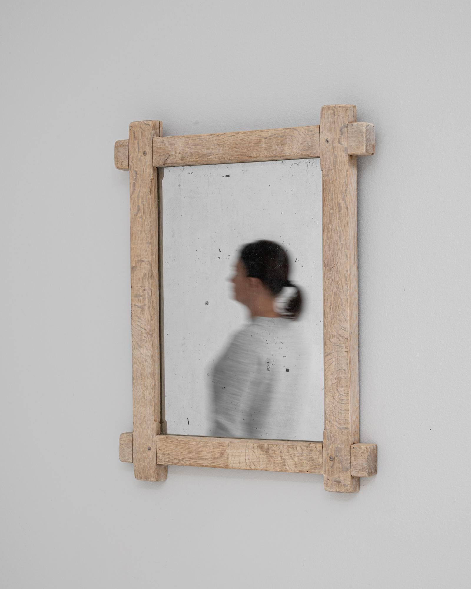 20th Century French Oak Mirror For Sale 2