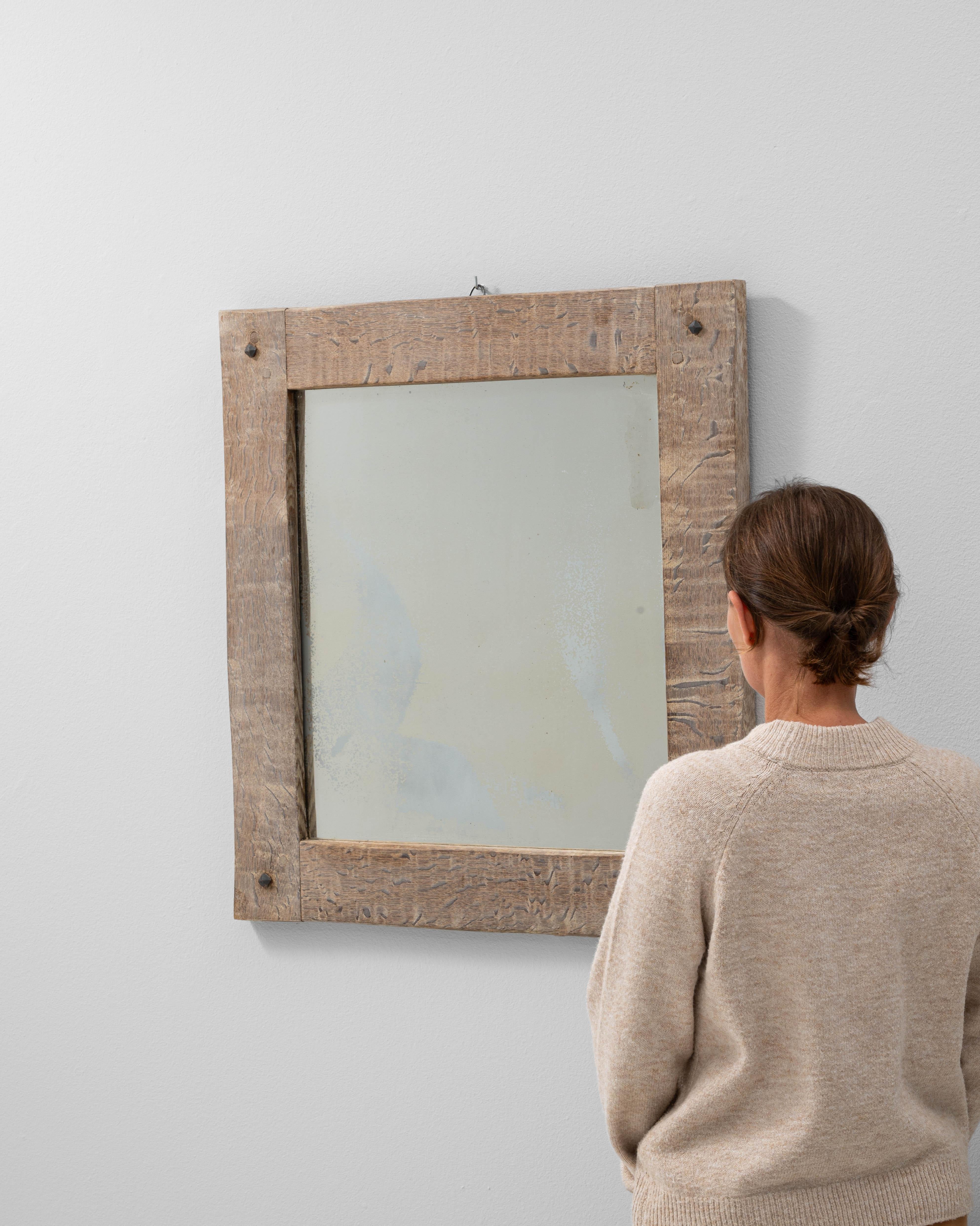 Quercia 20th Century French Oak Mirror in vendita