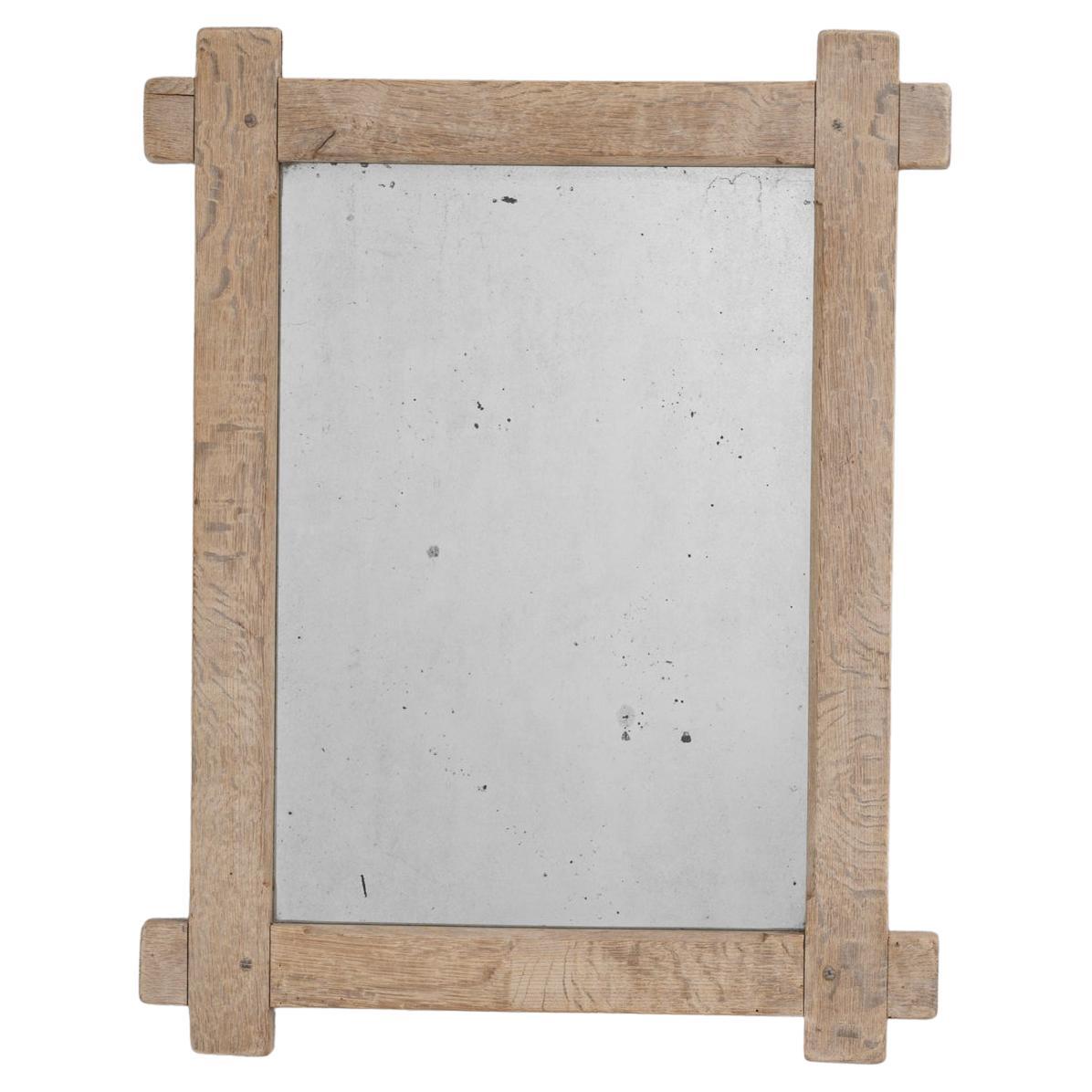 20th Century French Oak Mirror