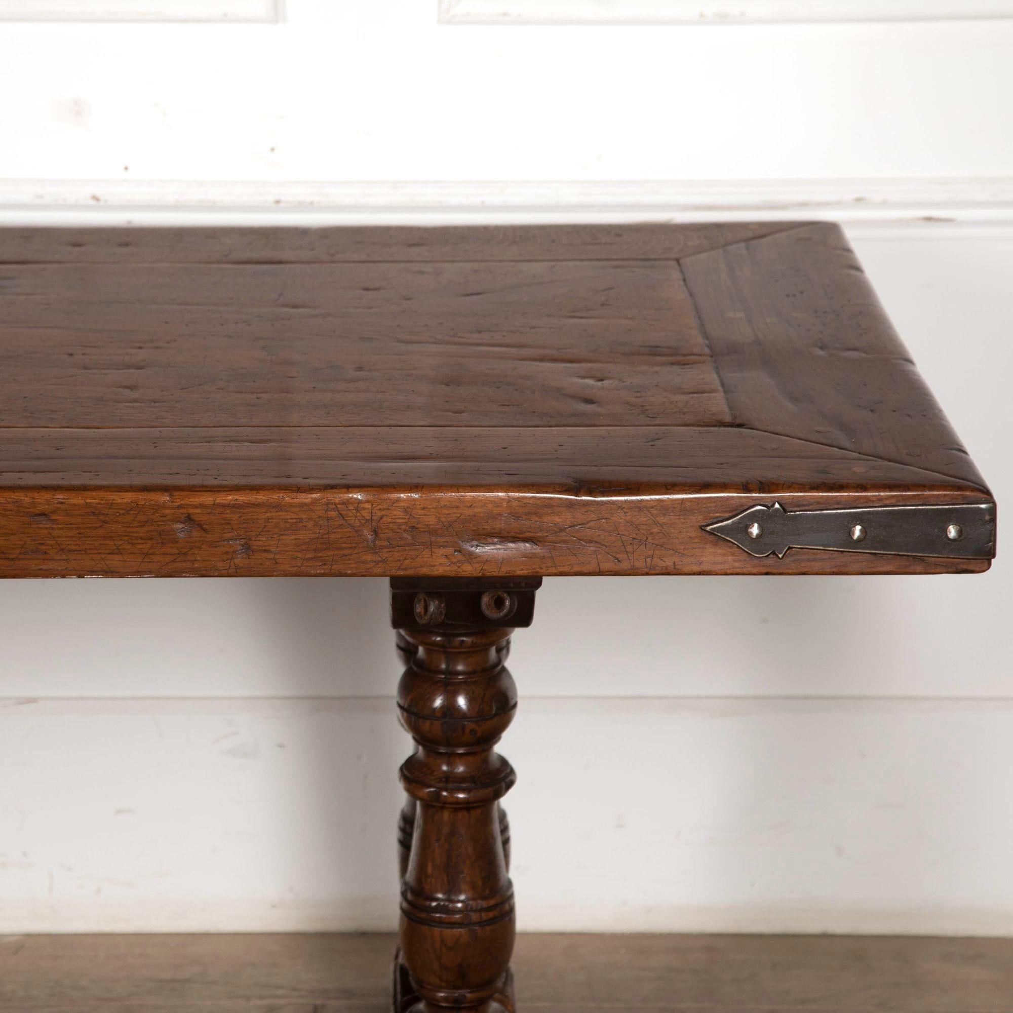 20th Century French Oak Refectory Table For Sale 8