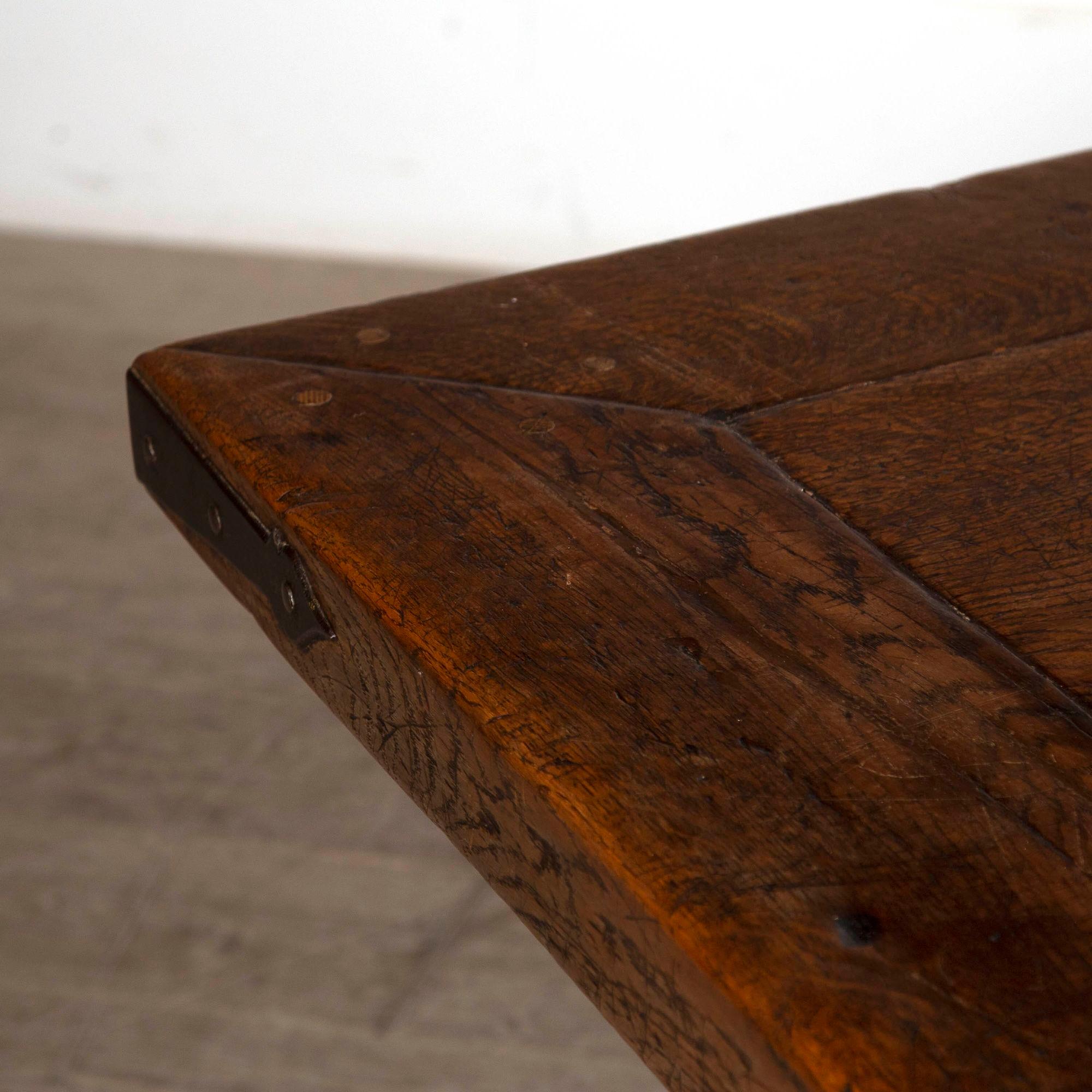 20th Century French Oak Refectory Table For Sale 1