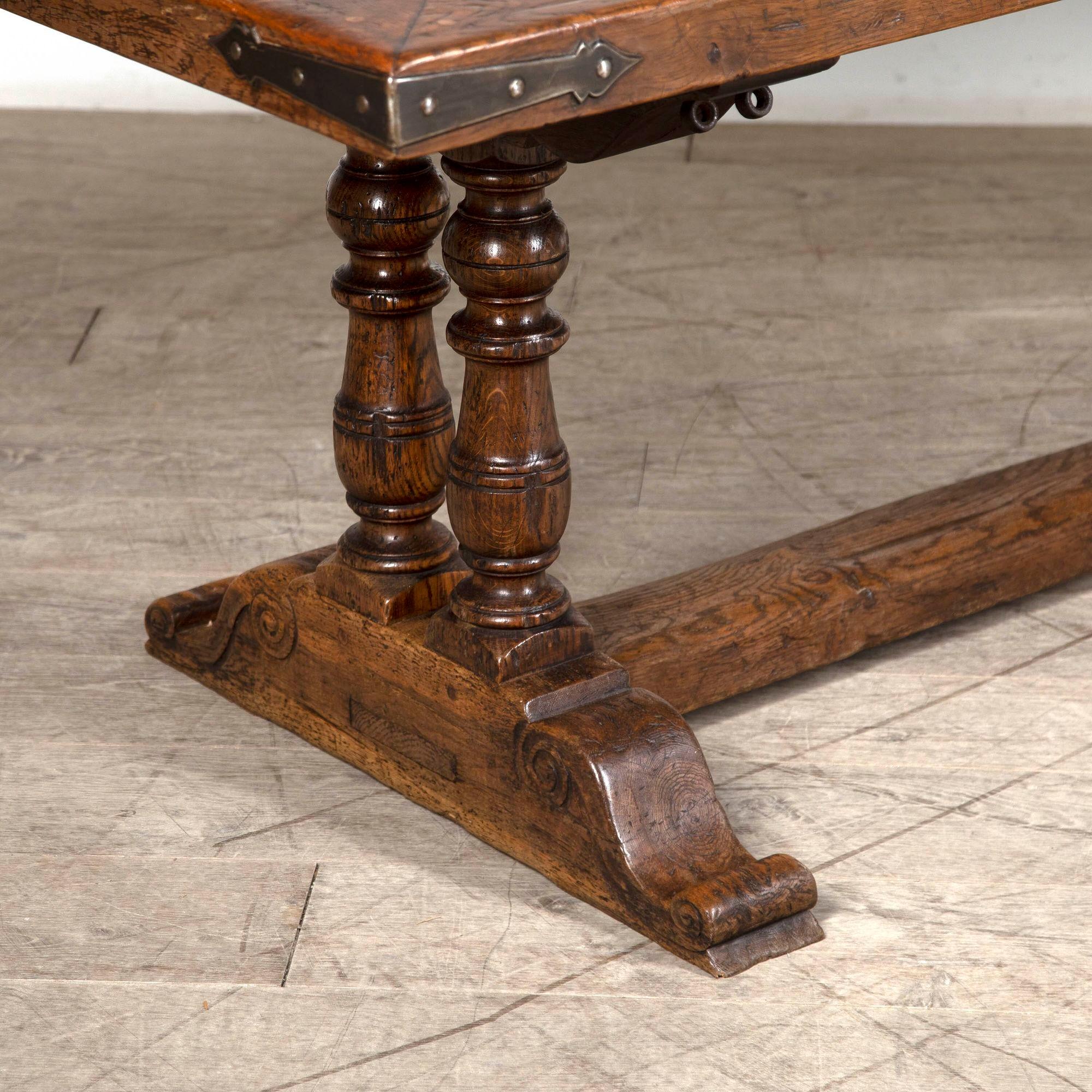 20th Century French Oak Refectory Table For Sale 4