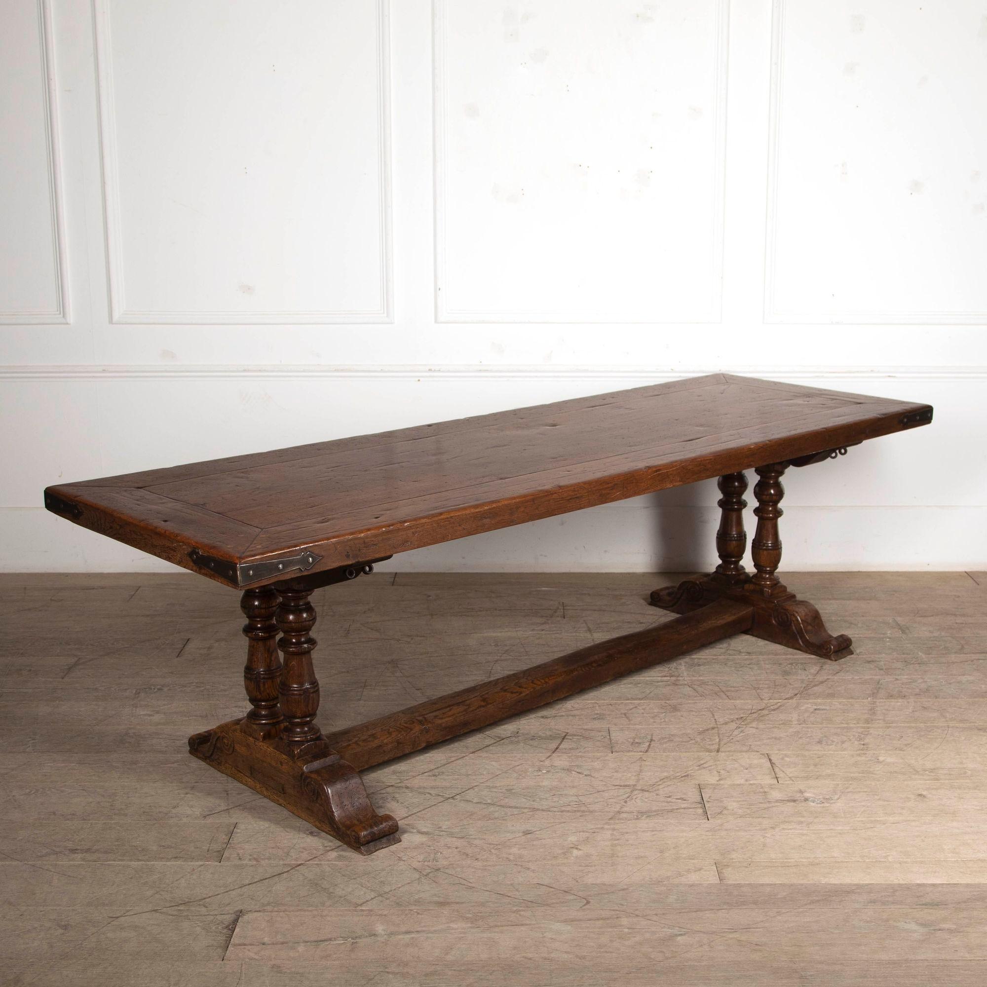 20th Century French Oak Refectory Table For Sale 5