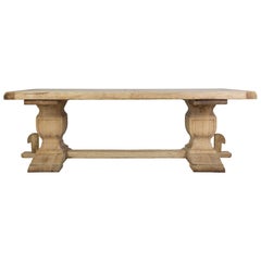 20th Century French Oak Refectory Table