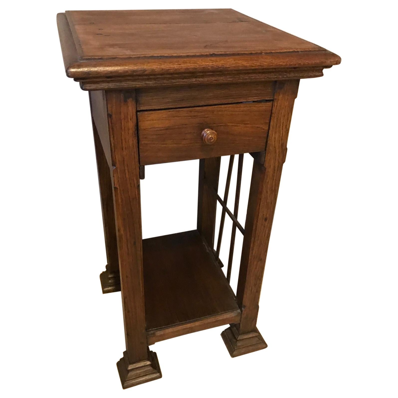 20th Century French Oak Side Table, 1920s For Sale