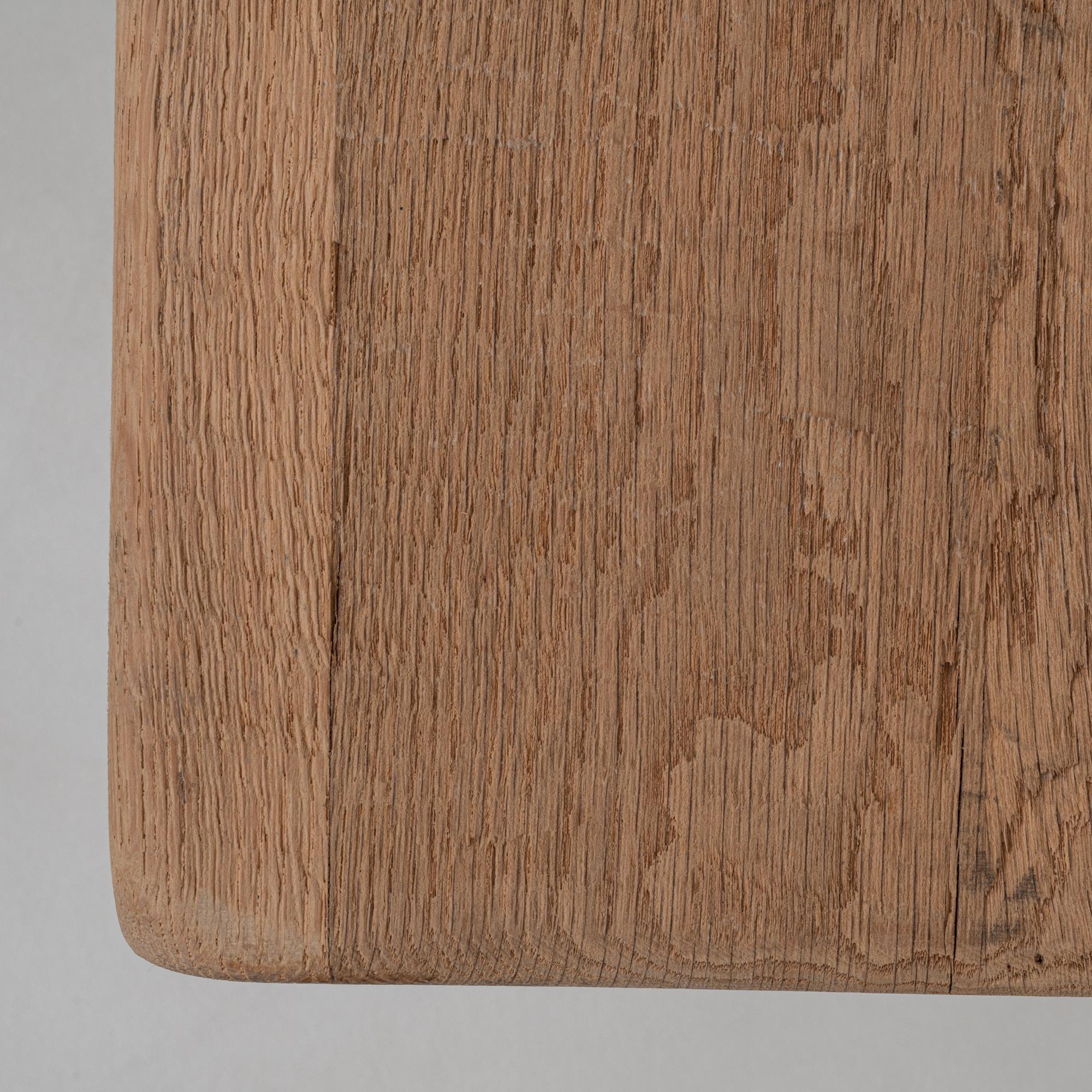 Table de salle à manger à tréteaux en Oak Oak français du 20e siècle en vente 4